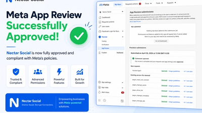 Meta App Review approval for Facebook Pages API permissions and the Human Agent feature.