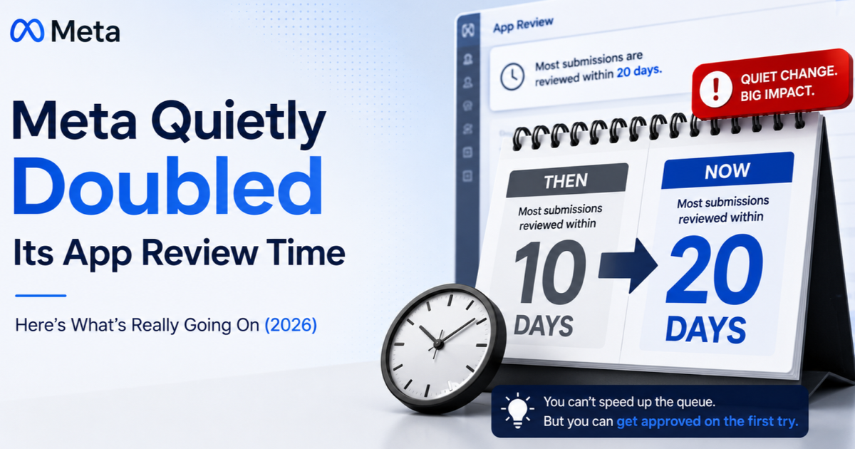 Meta App Review Now Takes 20 Days: What Changed in 2026 and How to Not Get Stuck
