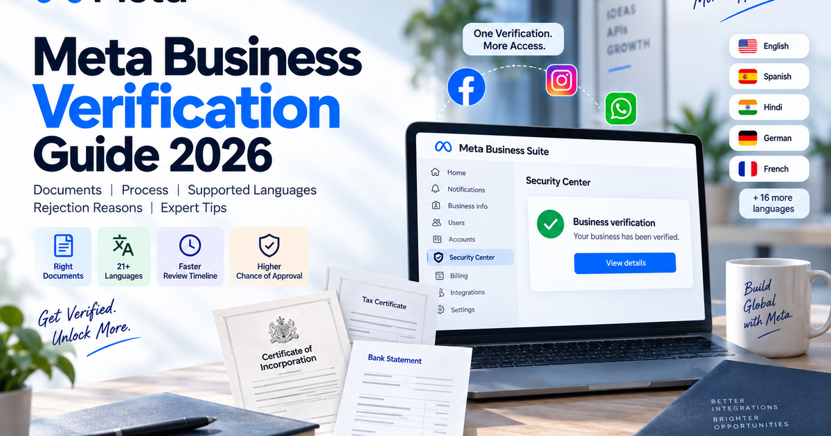 Meta Business Verification Guide 2026: Docs & Approval