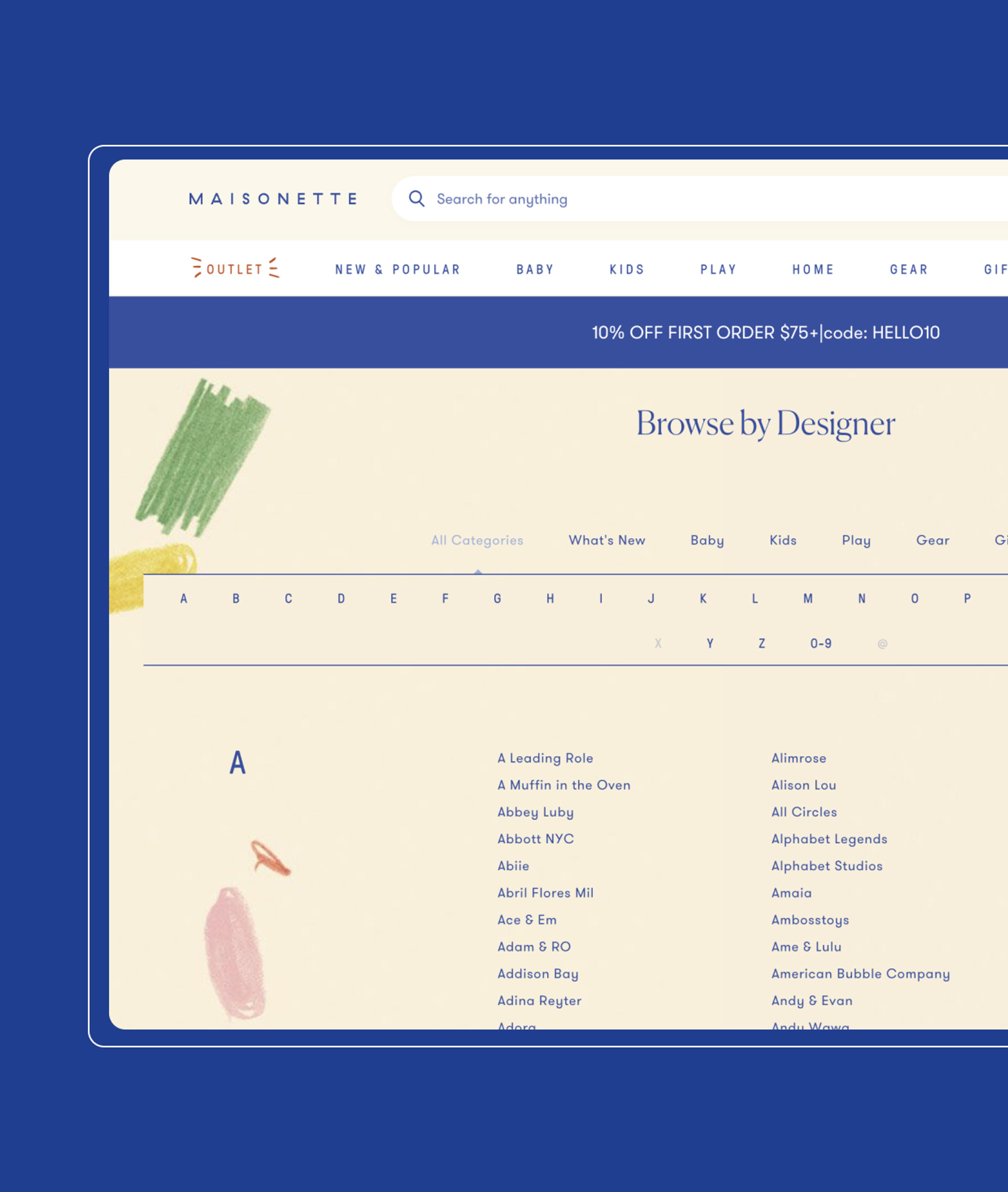 Maisonette Brands directory