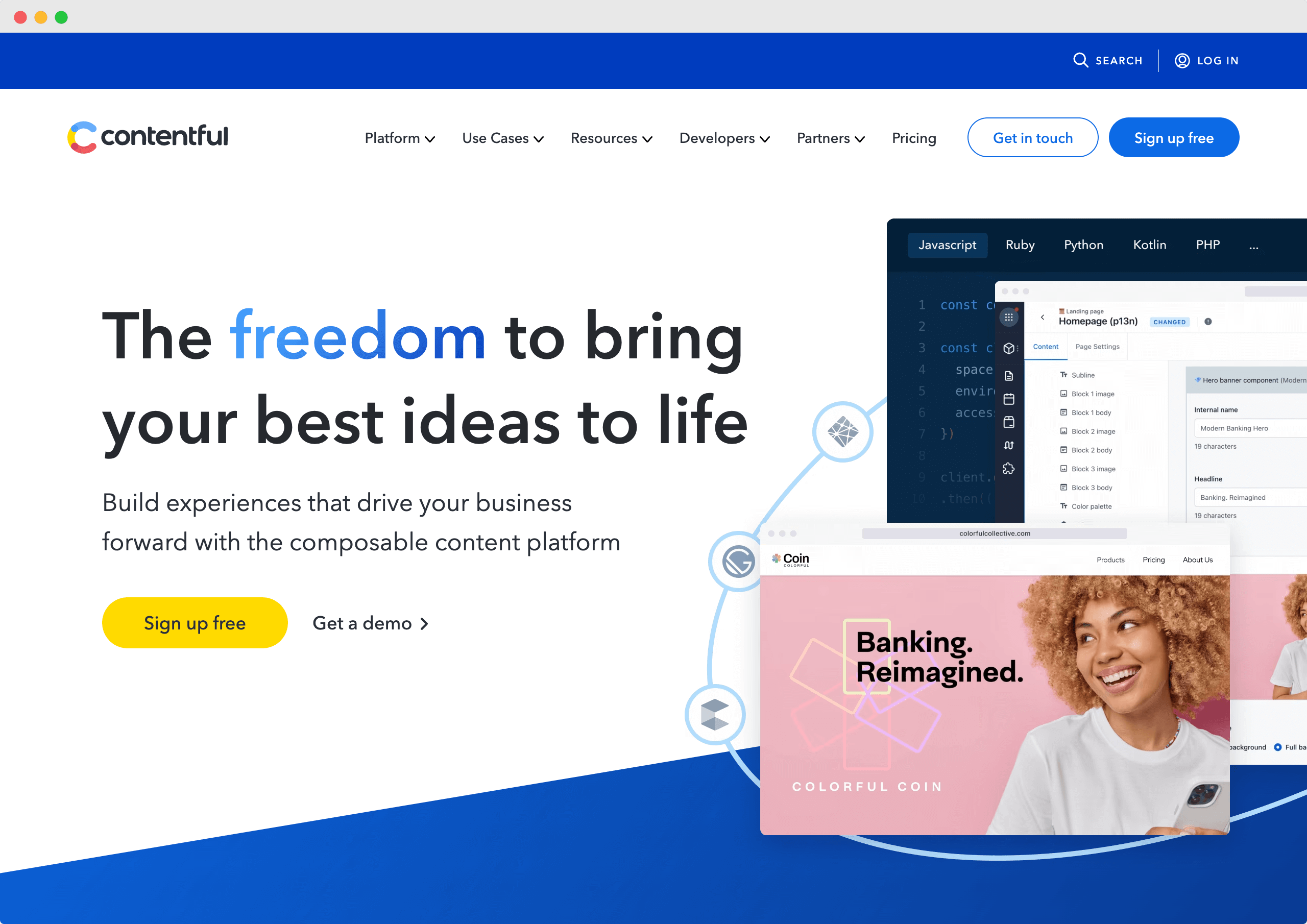 Contentful homepage