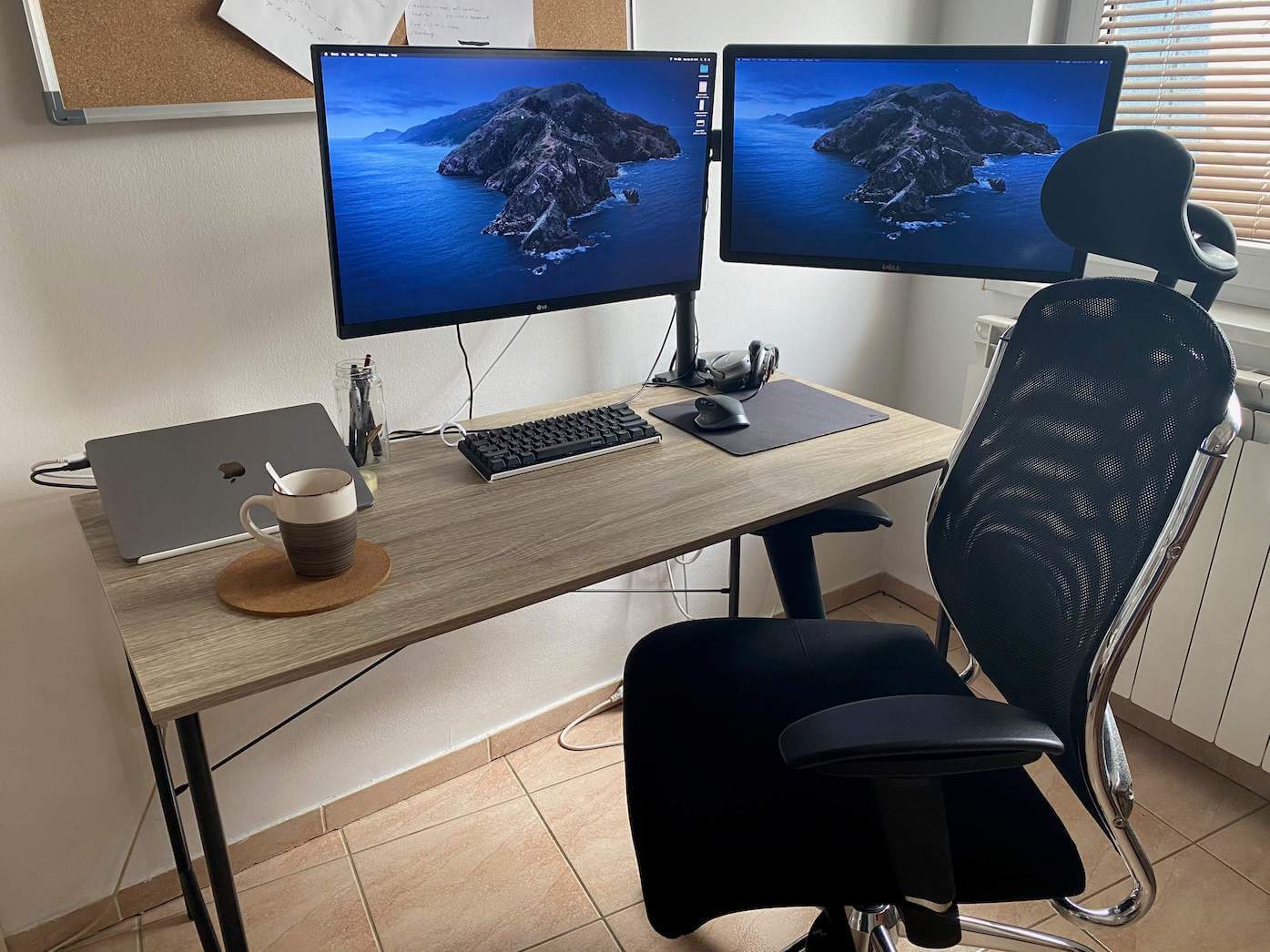 Dino's home office setup.