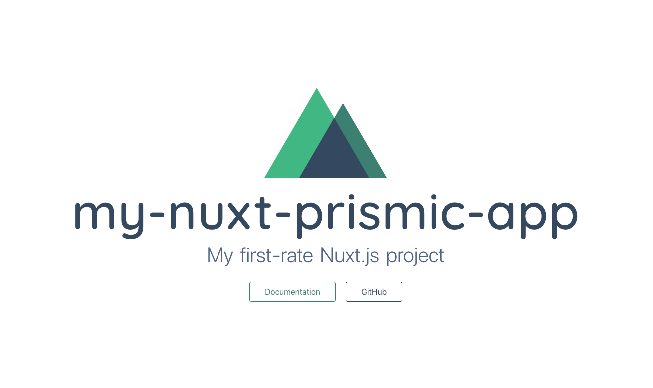 nuxt app created