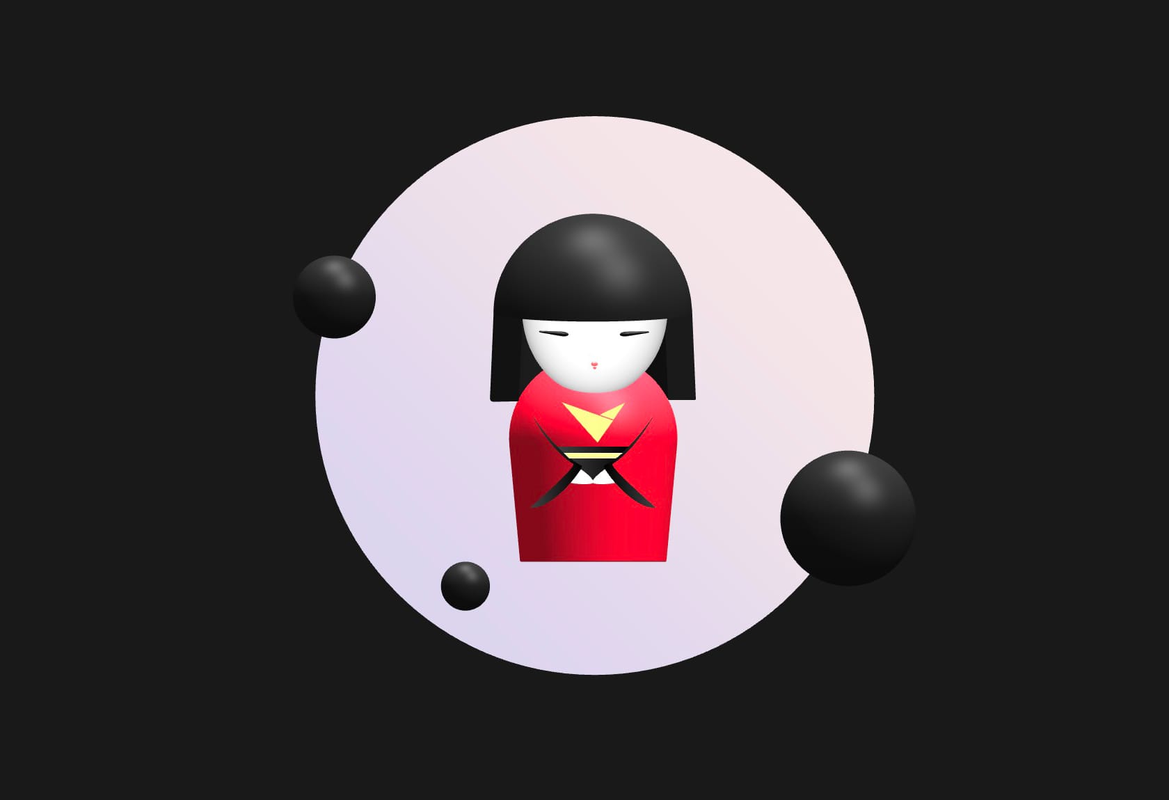 3D character done with Spline 3D