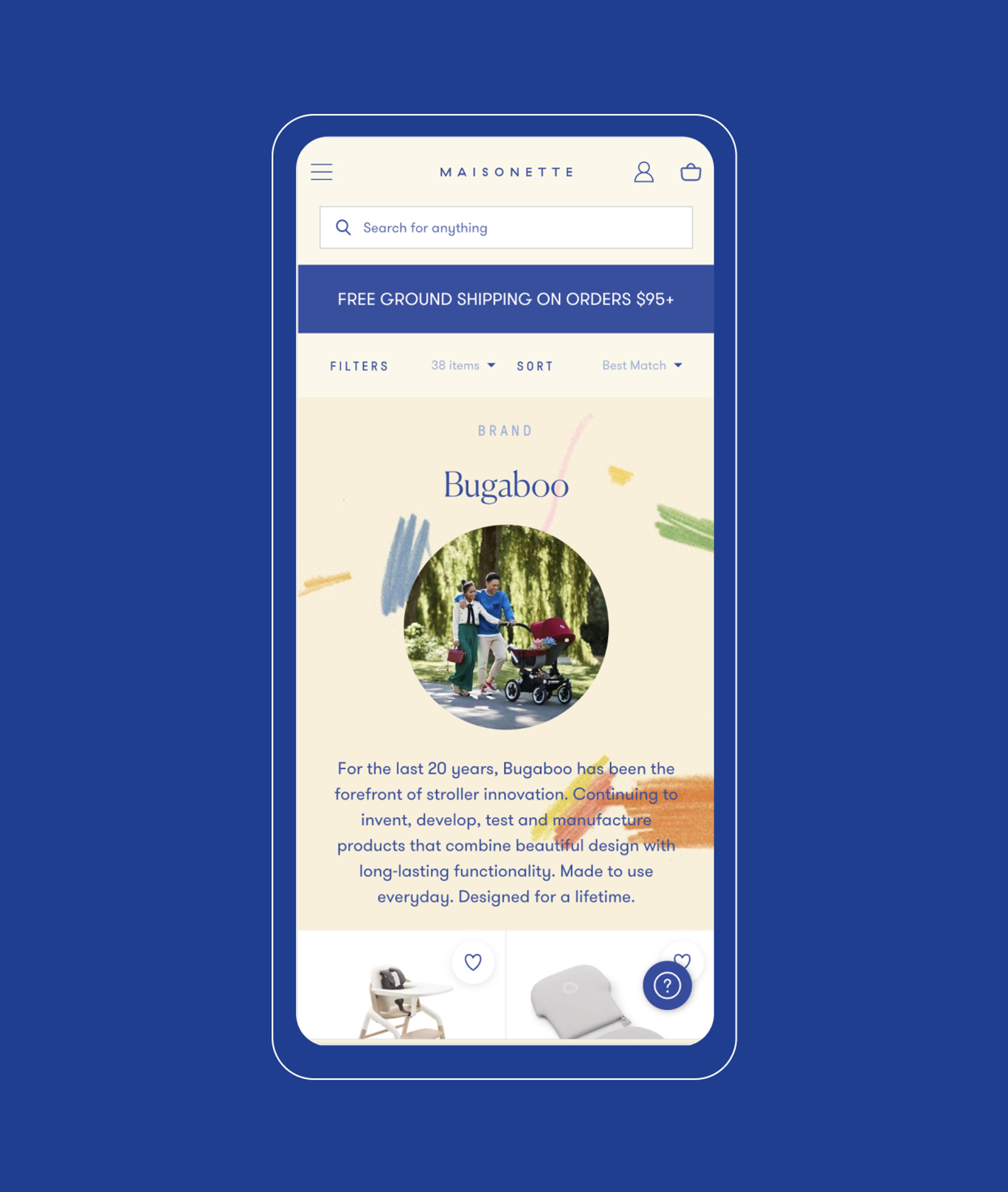 Maisonette Brand list page