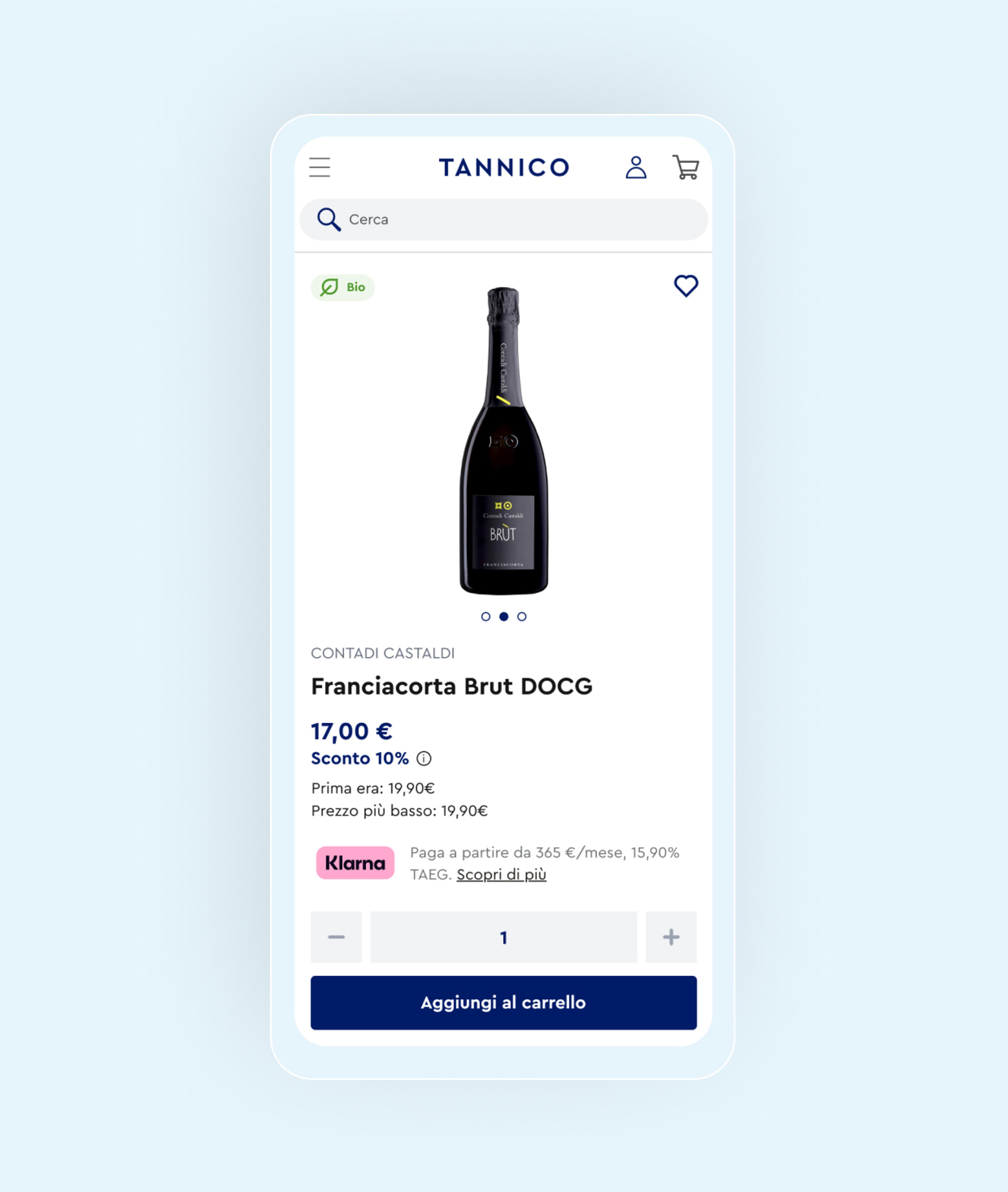 Tannico Mobile Product Page