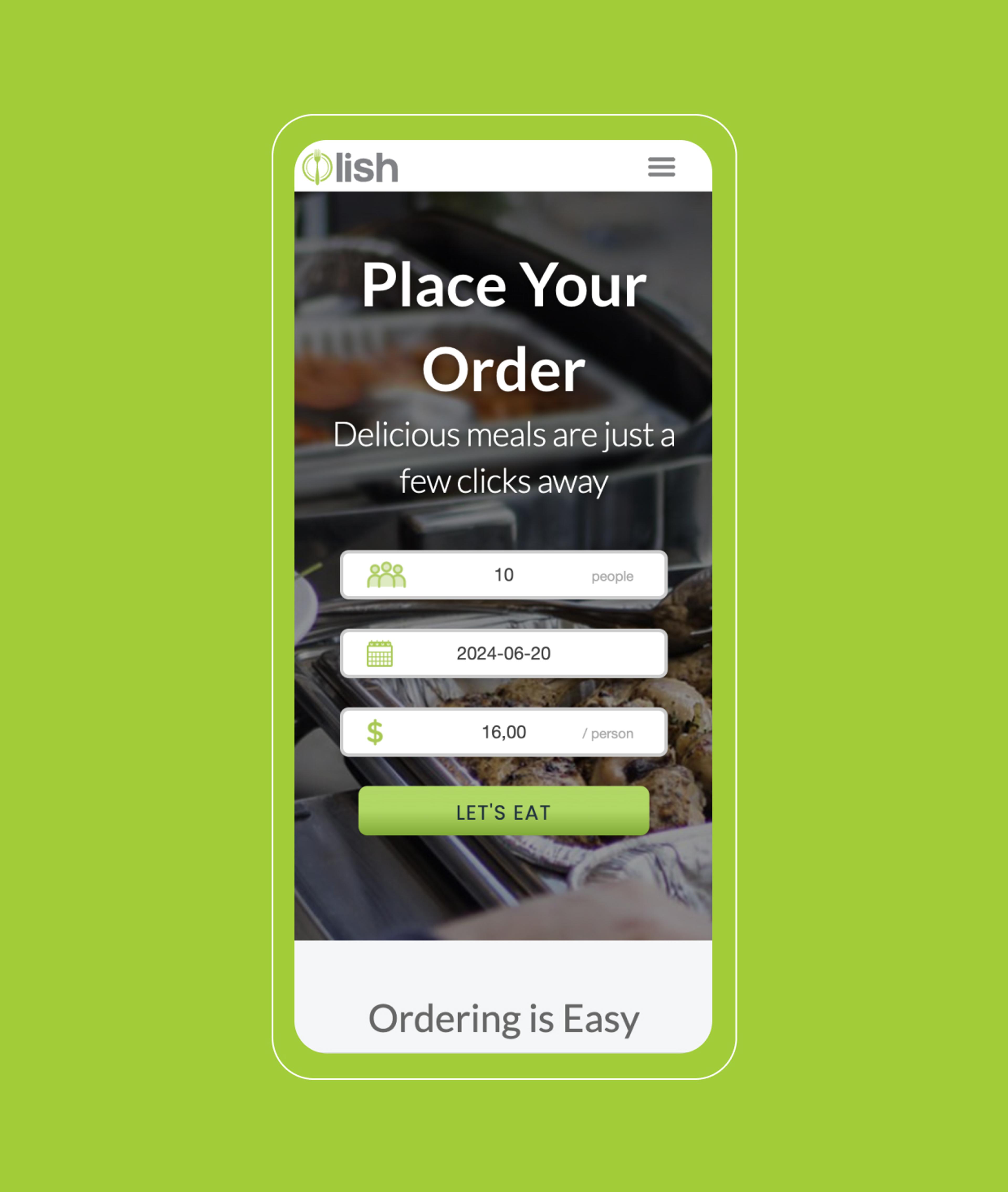 Place your order Lish