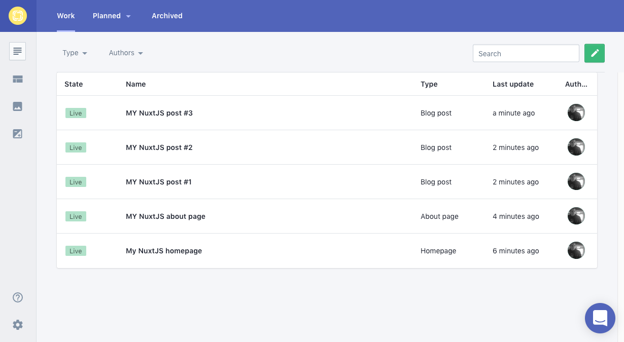 prismic content created