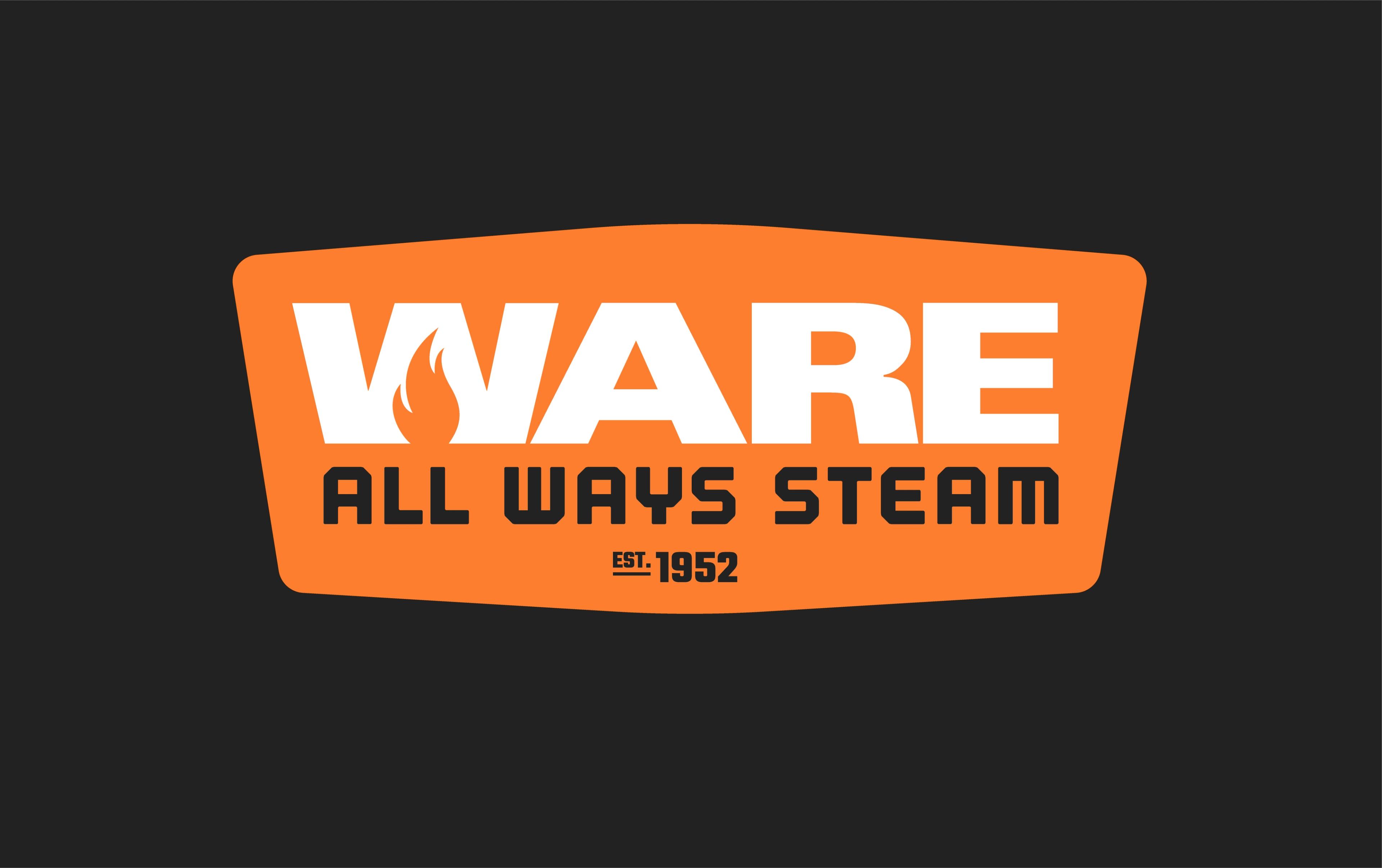 WARE Badge on Black Background
