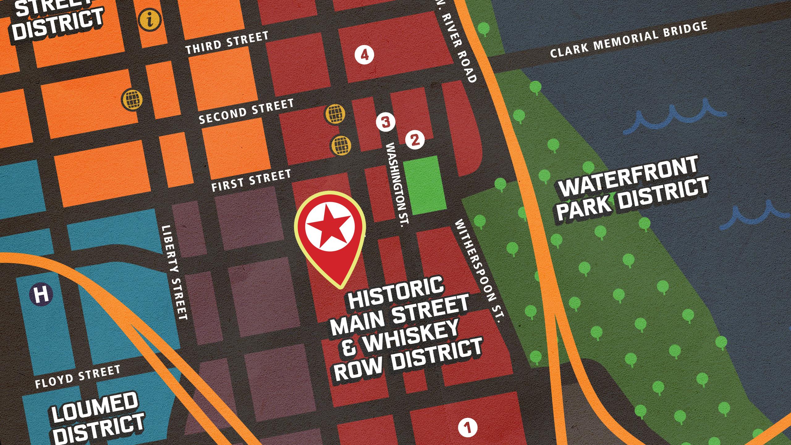 Close up of Map