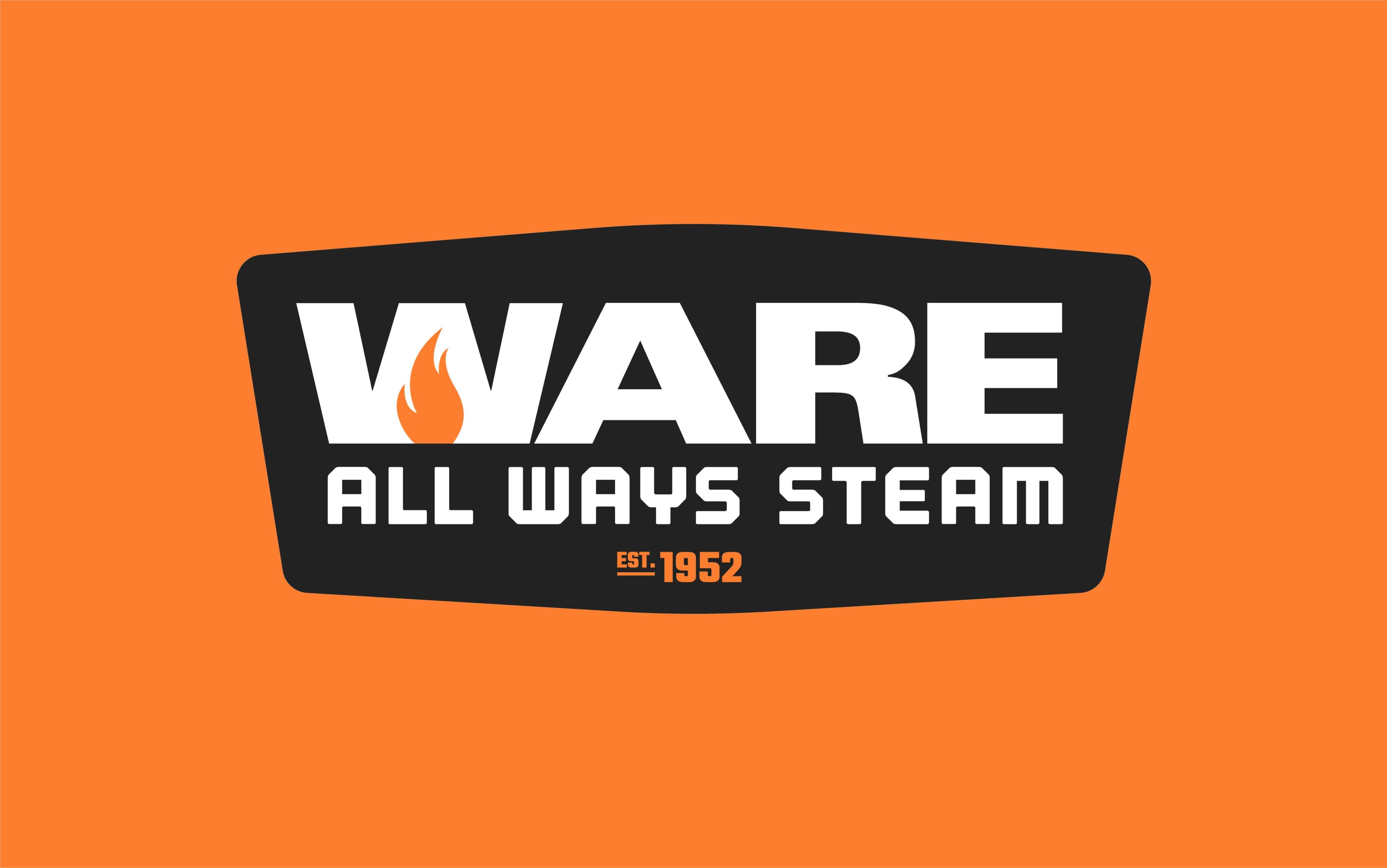 WARE Badge on Orange Background