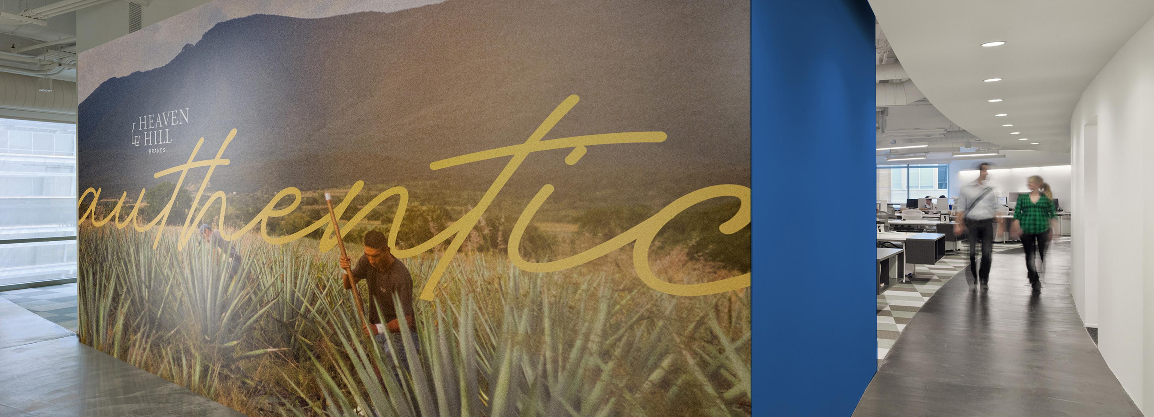 Heaven Hill Brands agave field with the word "Authentic" 