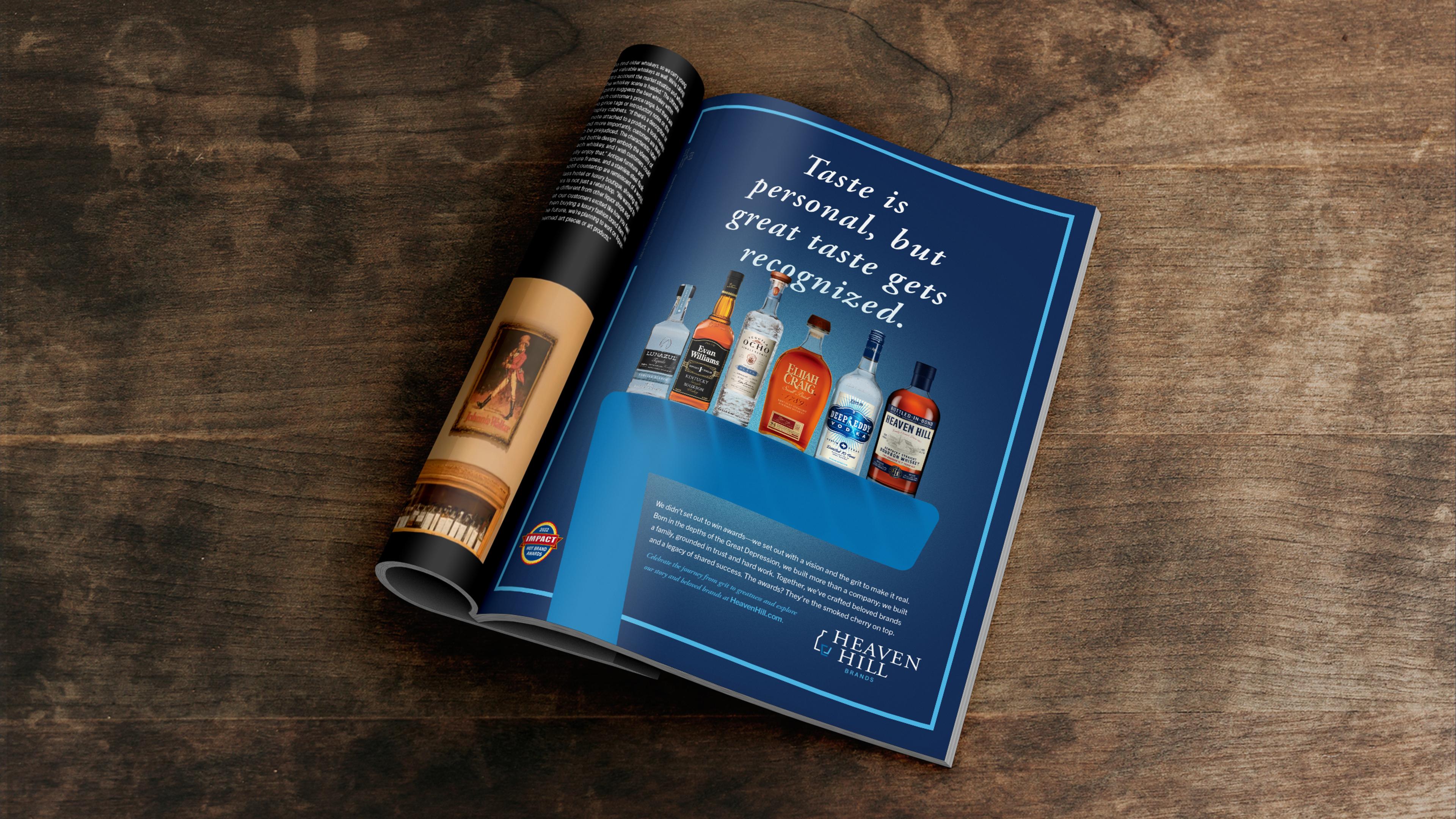 "Taste is personal, but great taste gets recognized" Print Ad