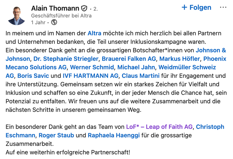 Post Linked In Alain Thoman