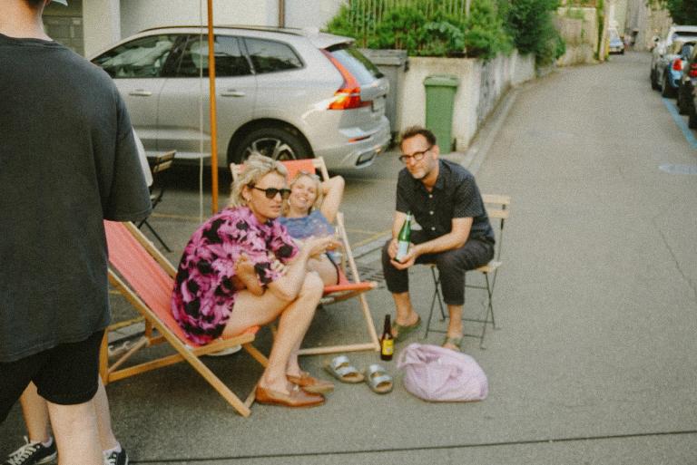 People sitting on chairs