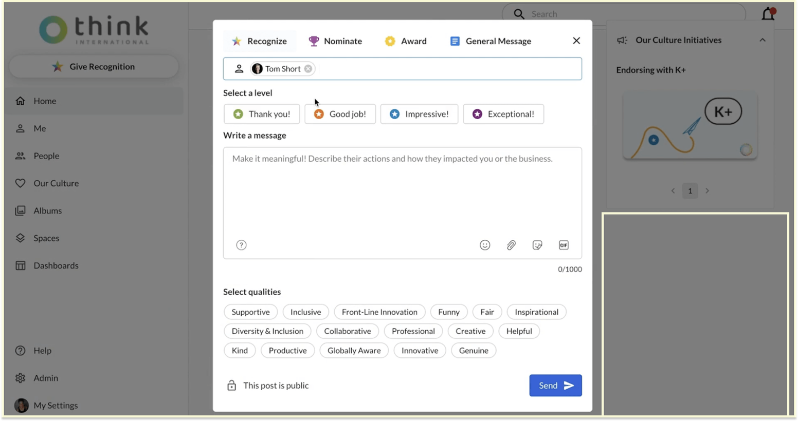 Kudos vs. Motivosity: Kudos Platform
