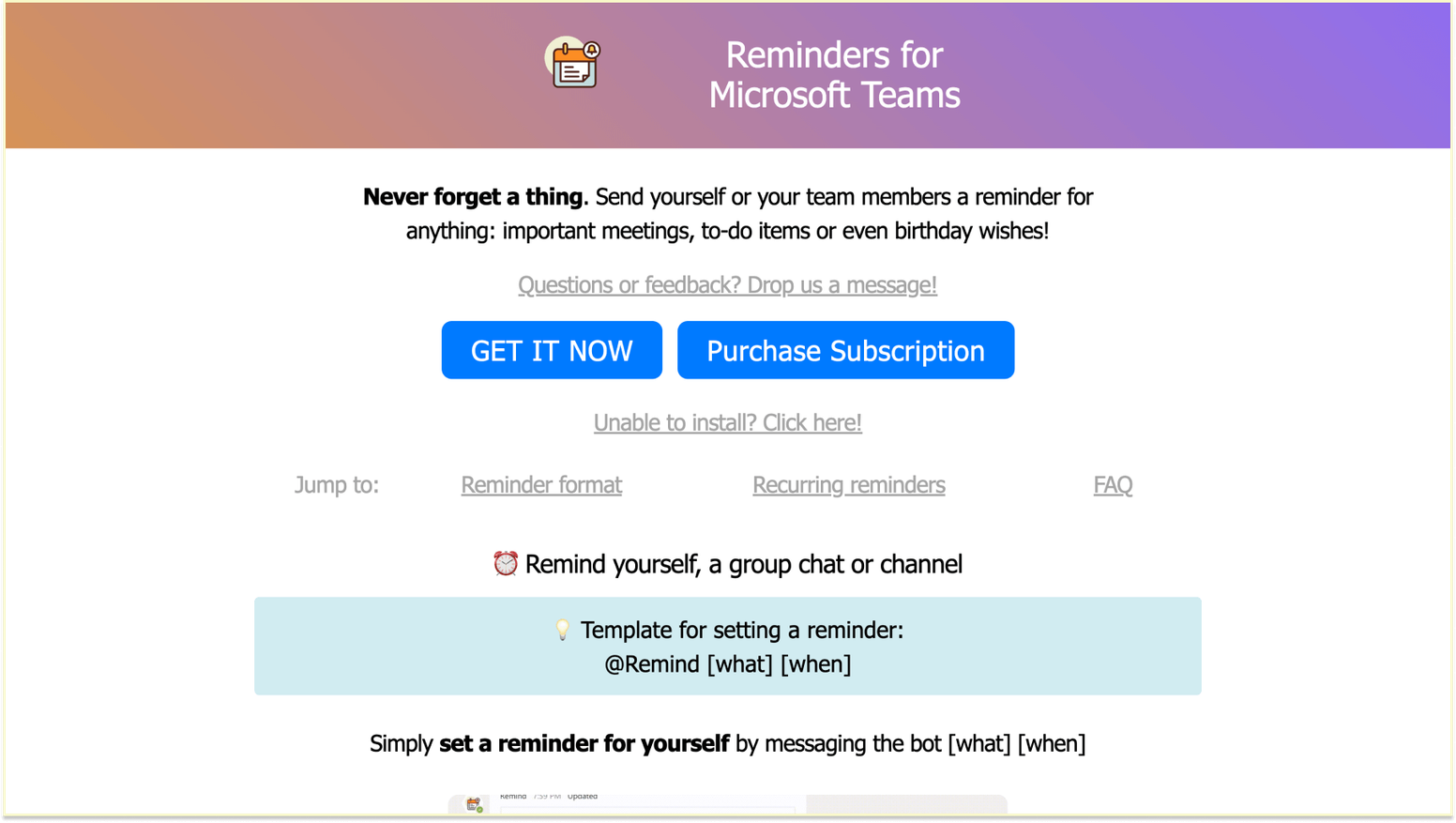 Paid Productivity Apps for Microsoft Teams: Remind