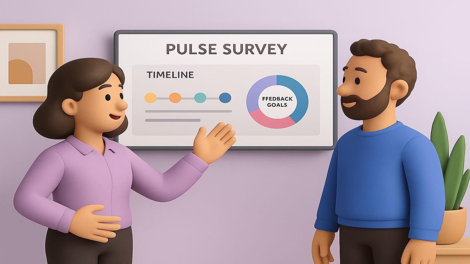 Analyzing pulse survey results to measure objective success