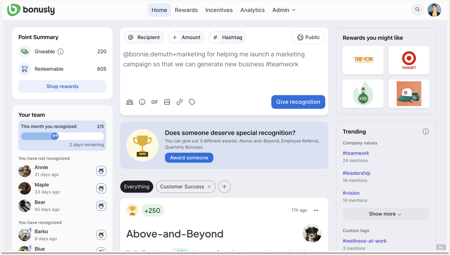 PerkBox Competitors: Bonusly