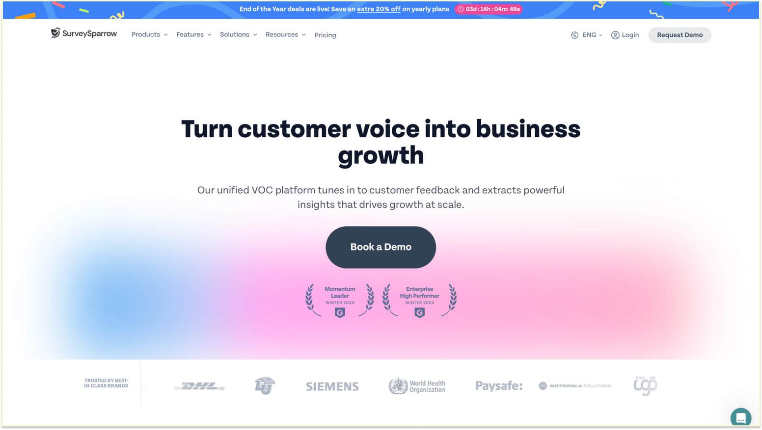 Budget-friendly options for startups and small businesses: SurveySparrow