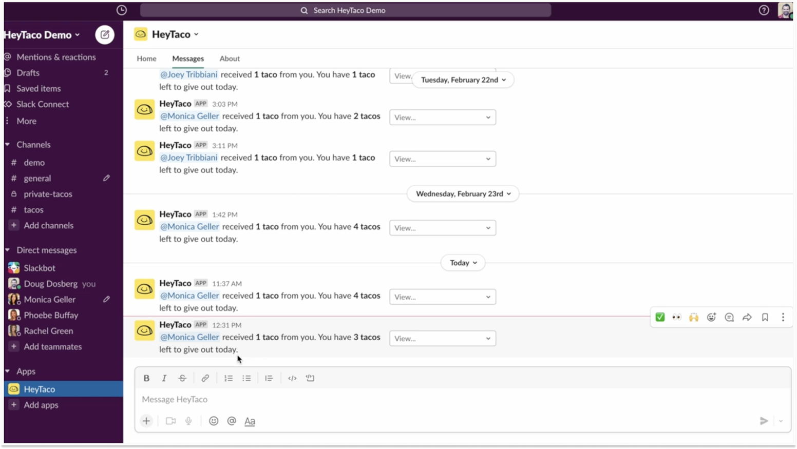 Inexpensive Employee Engagement Software and Platforms: HeyTaco