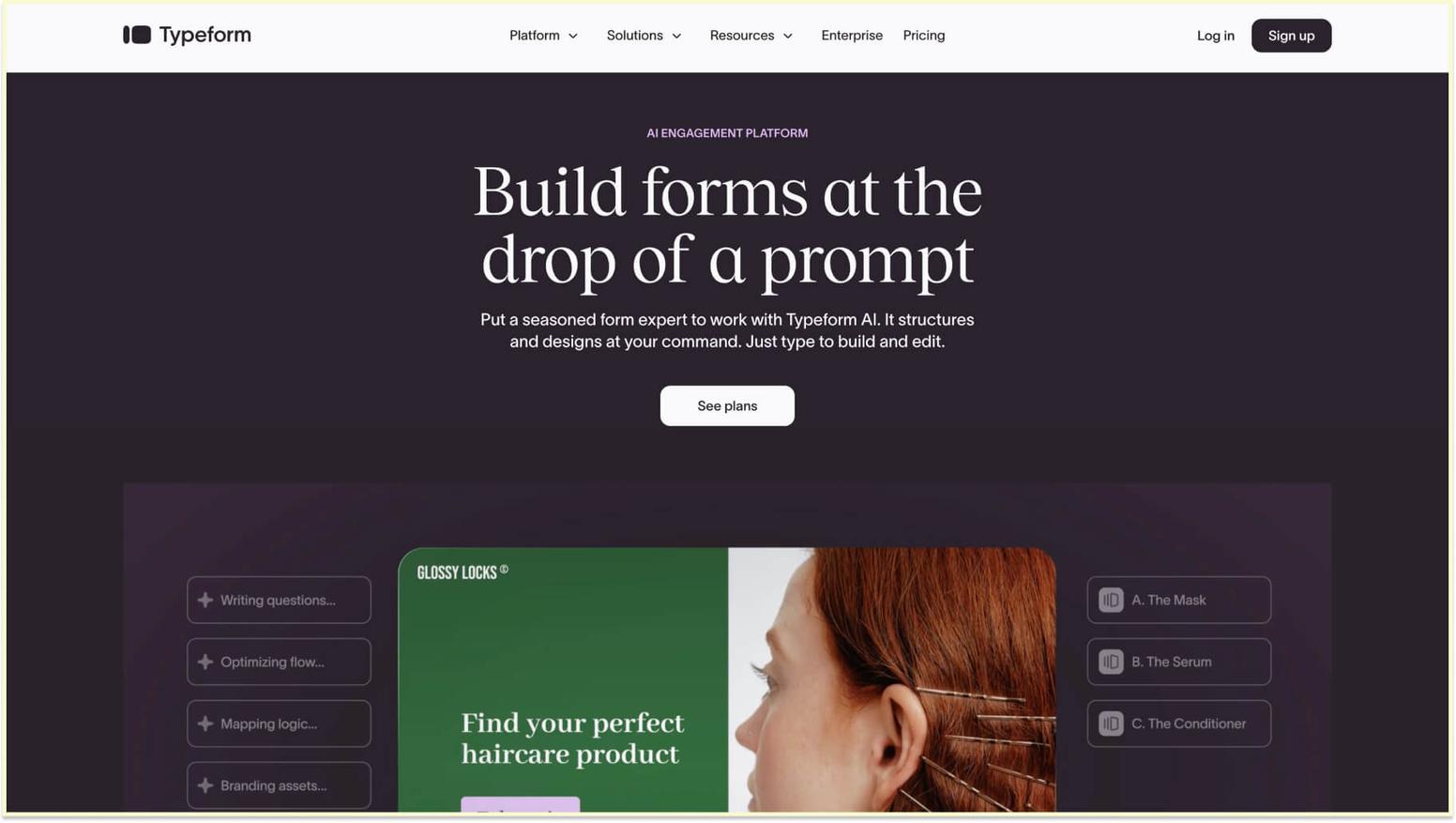 Budget-friendly eNPS software platform: Typeform