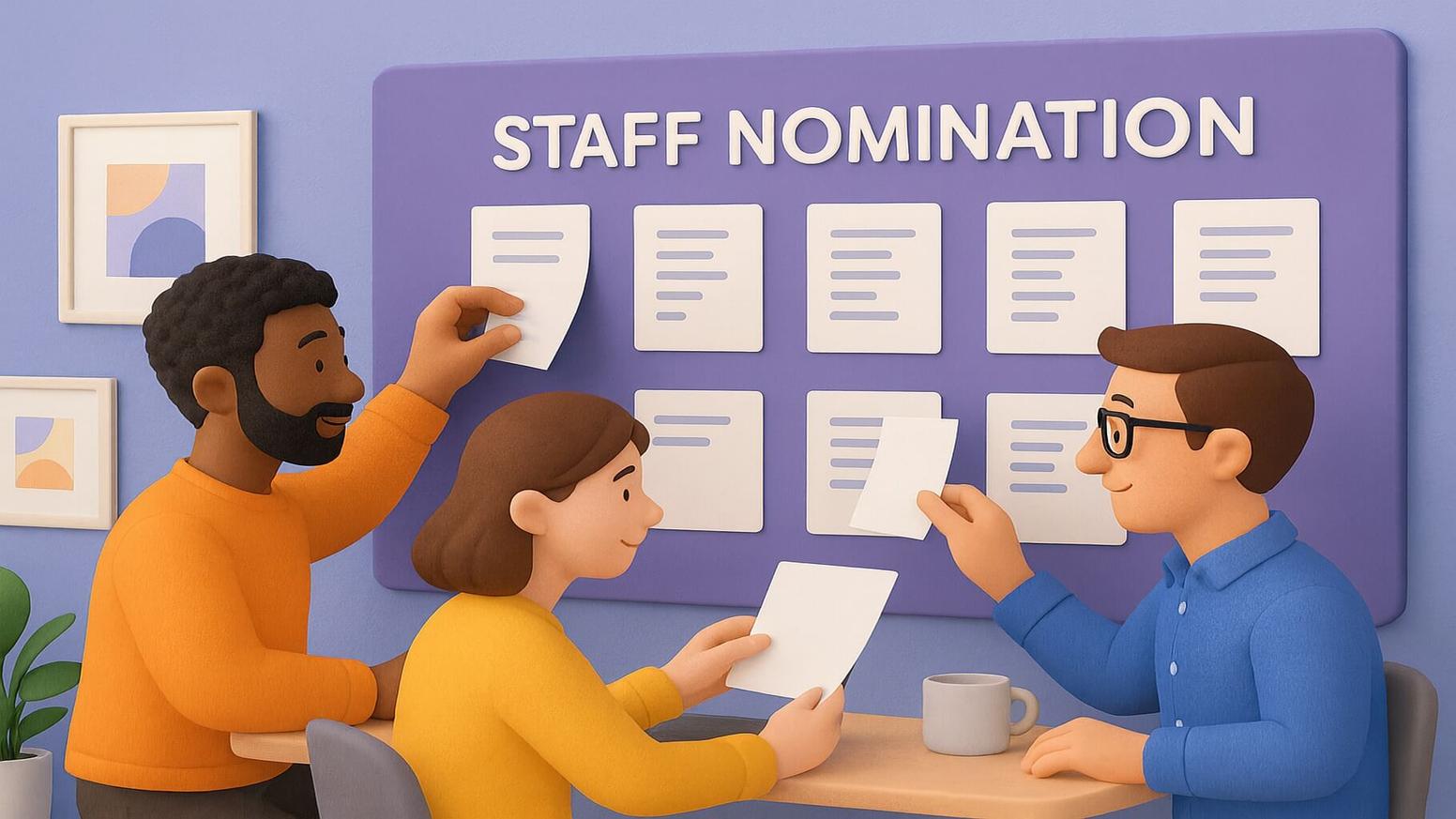 Employee nomination examples by nomination type