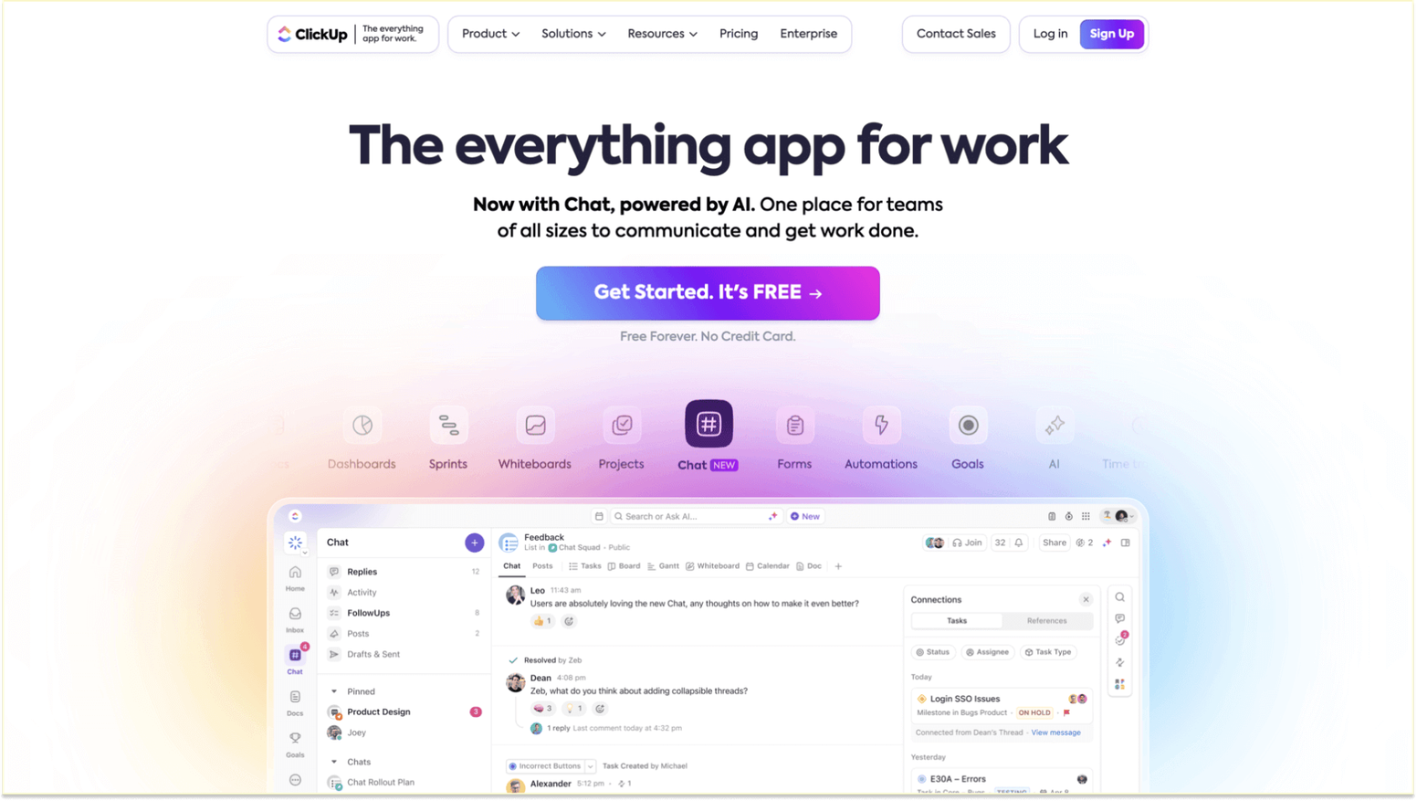 Integrates with Microsoft Teams Apps: ClickUp