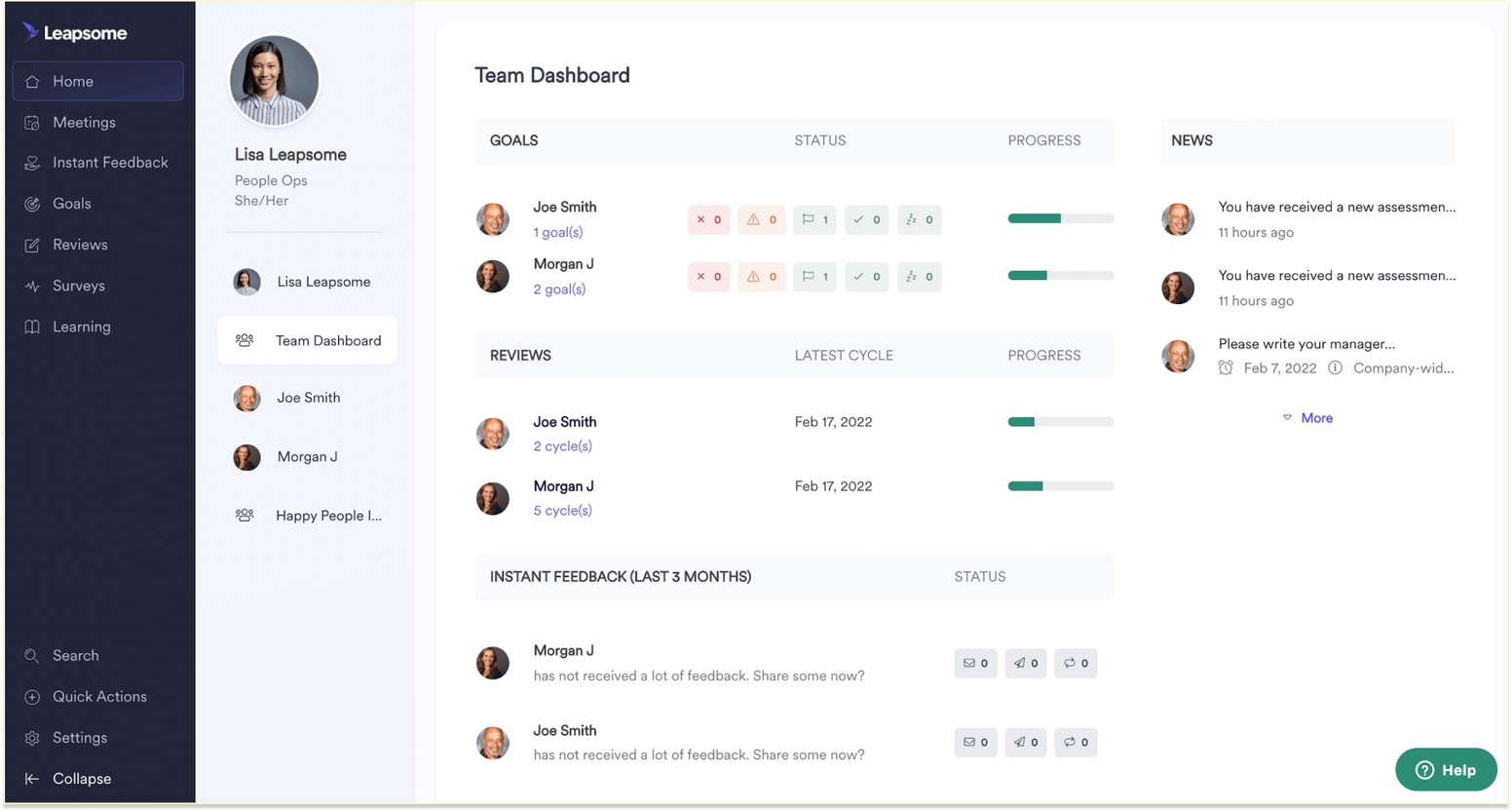 Mid-market eNPS survey tools: Leapsome