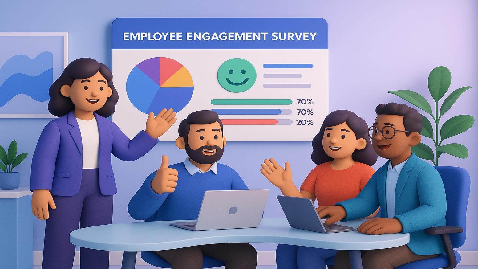 What do employee engagement surveys measure
