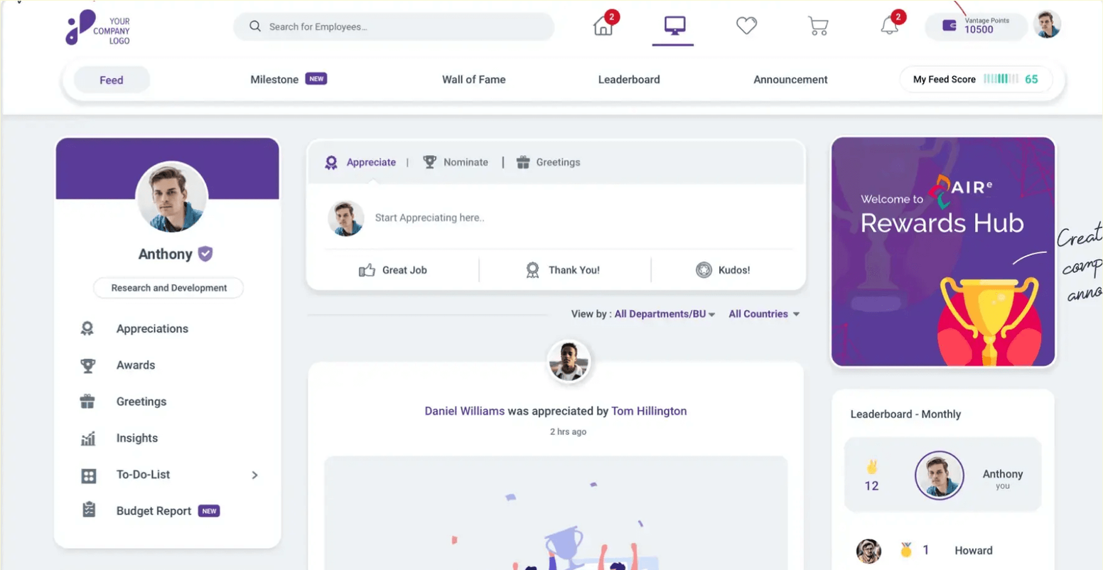 Achievers vs. Vantage Circle: Vantage Circle platform