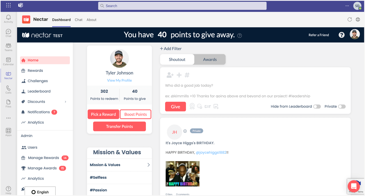 Kudos competitors: Nectar HR