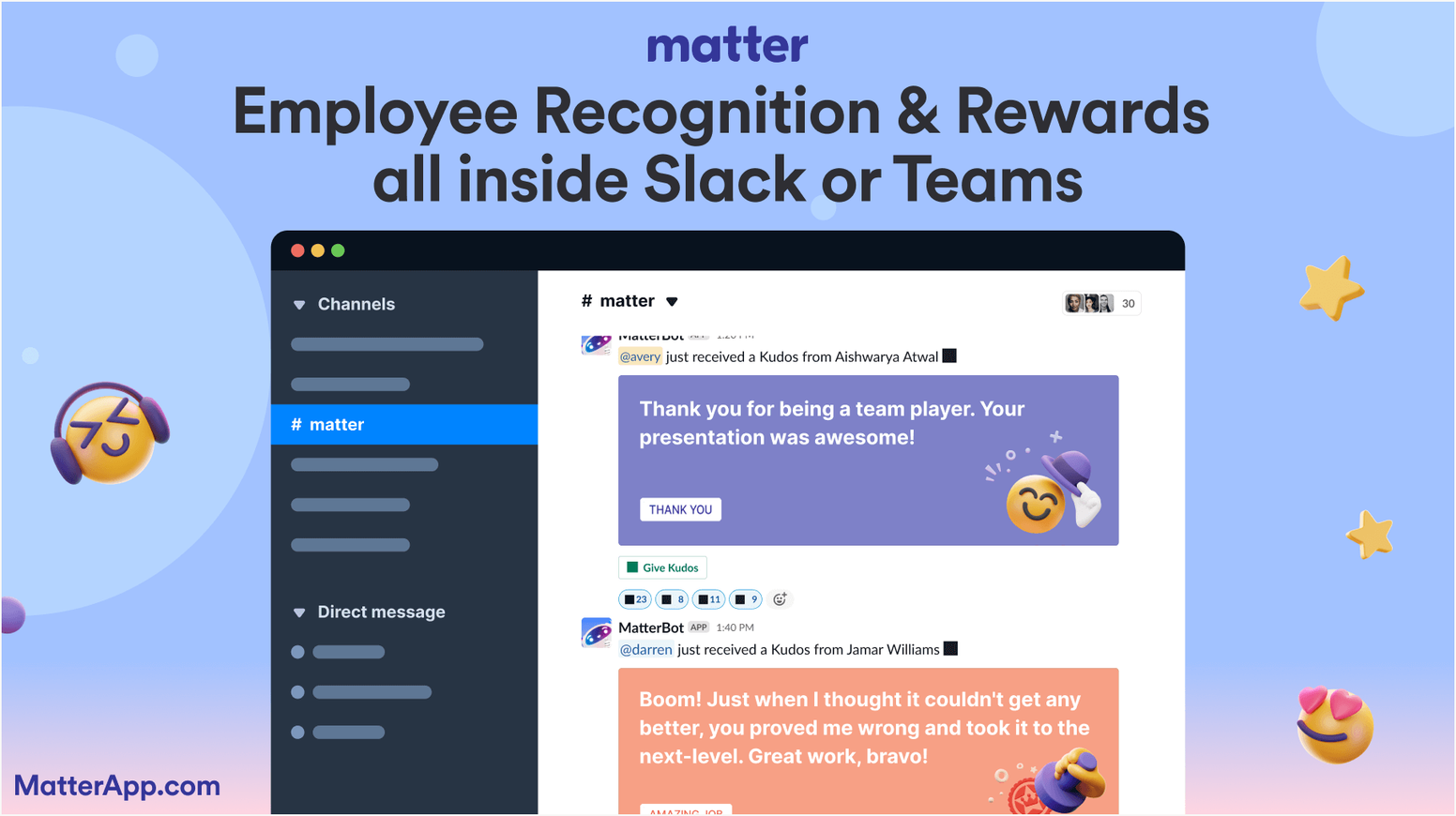 Karma Alternatives: Matter - Employee Recognition & Rewards Software