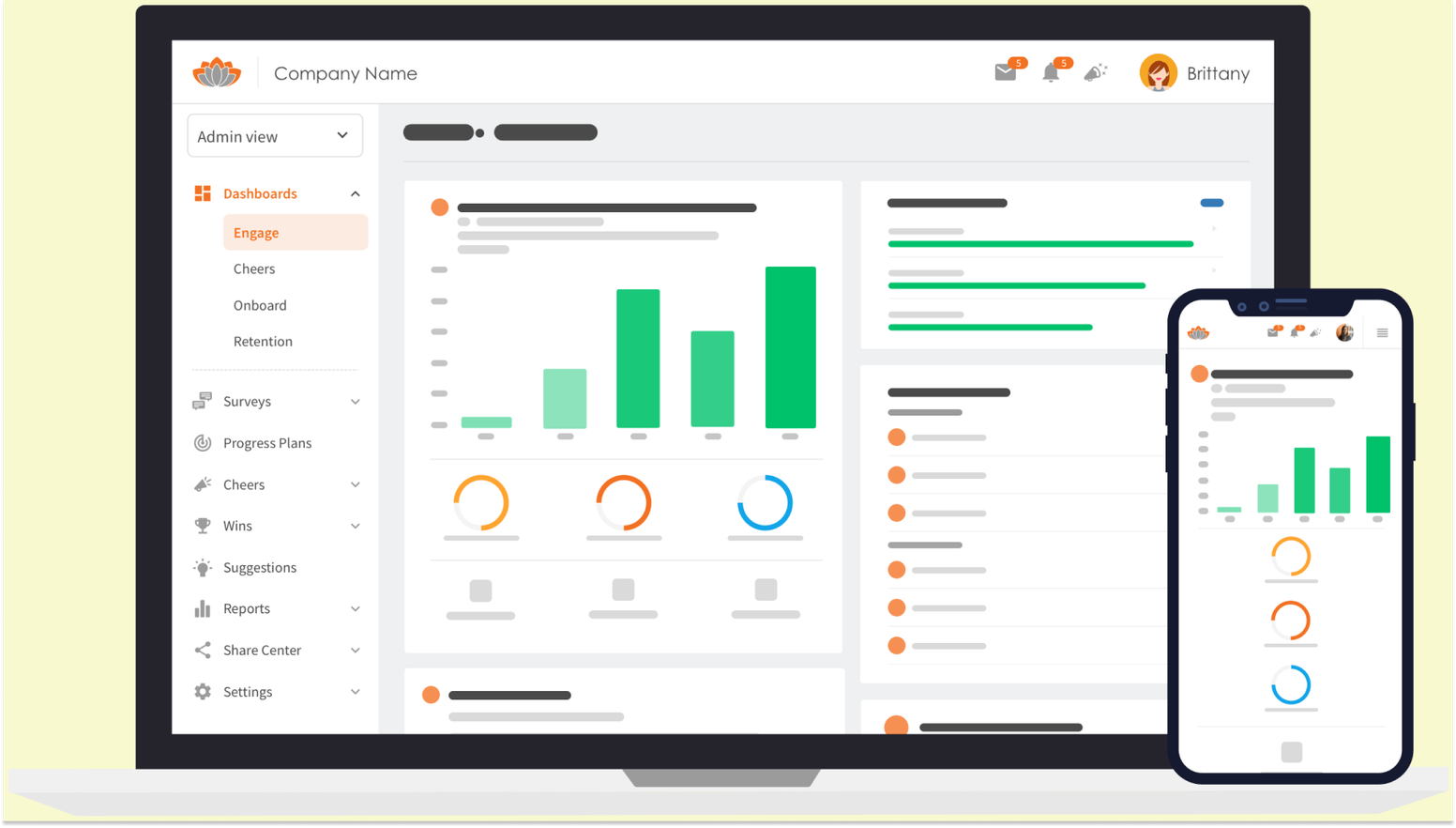 Mid-market eNPS survey software options: TINYpulse