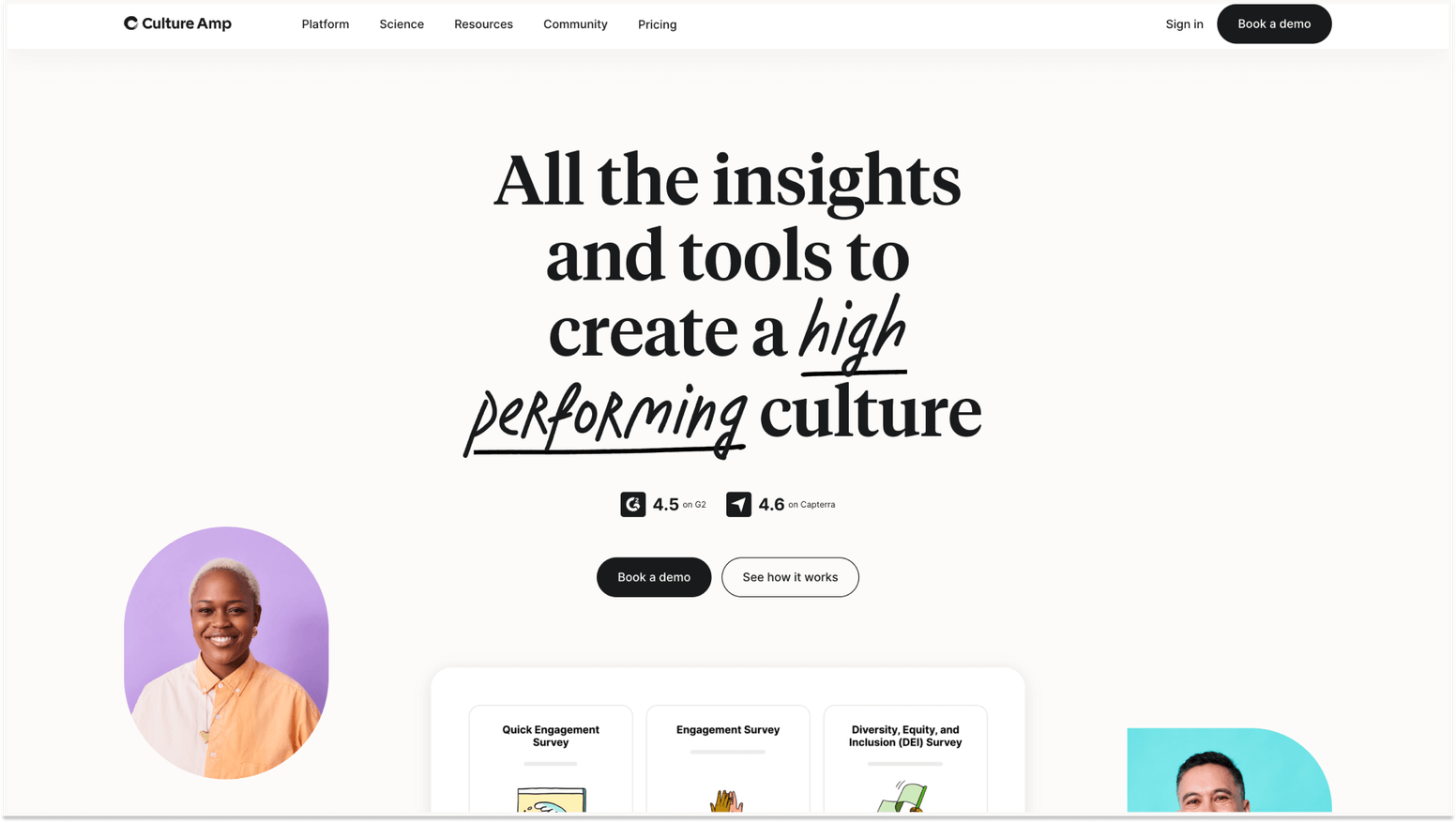 Best Employee Engagement and Retention Software: Culture Amp