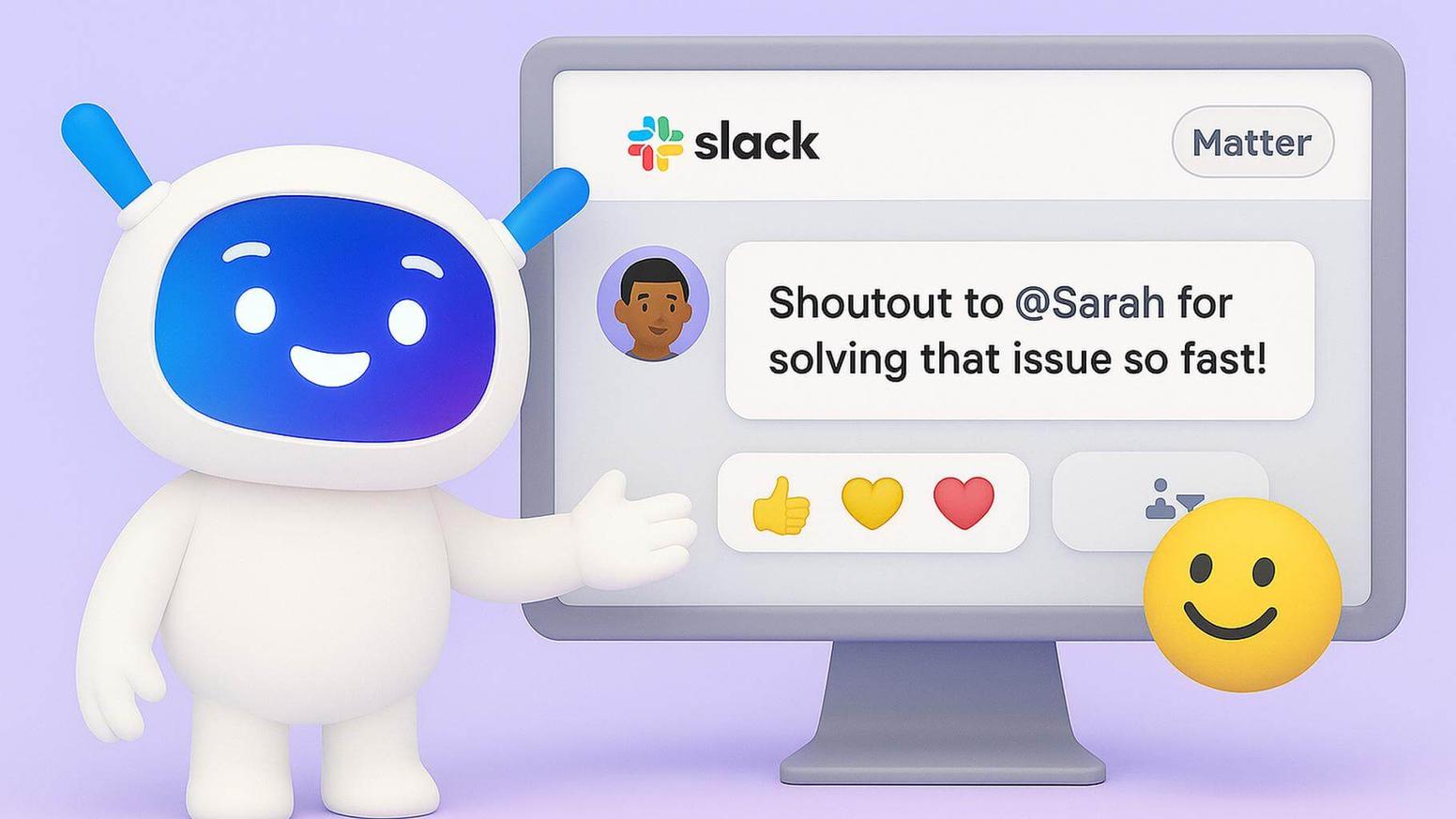 How Slack Kudos Apps like Matter help Recognition Stick