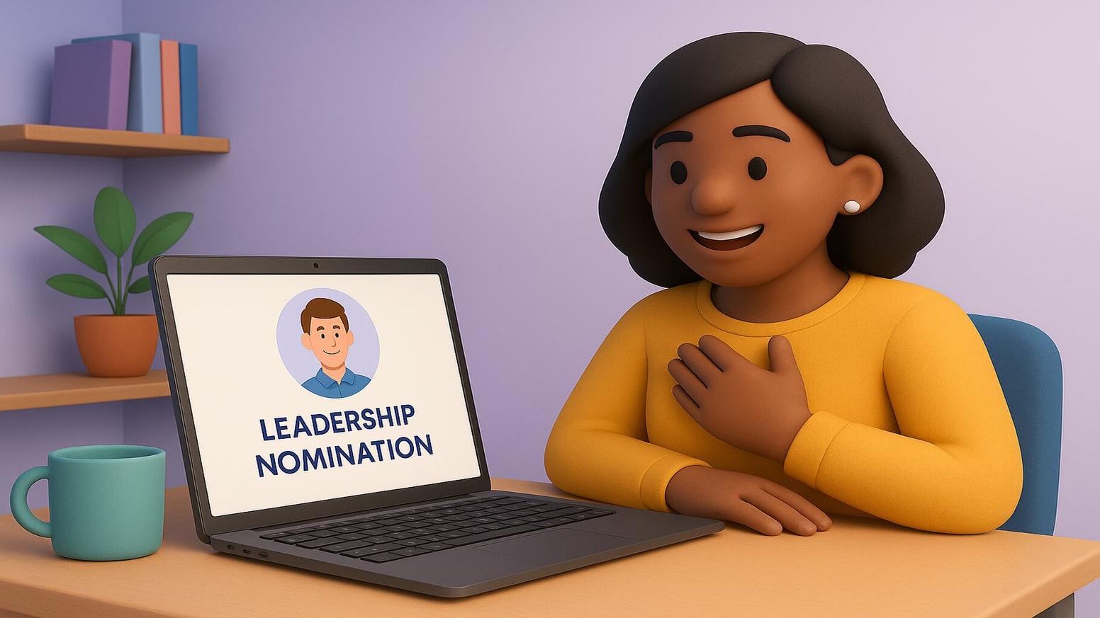 What makes an effective leadership award nomination example stand out?