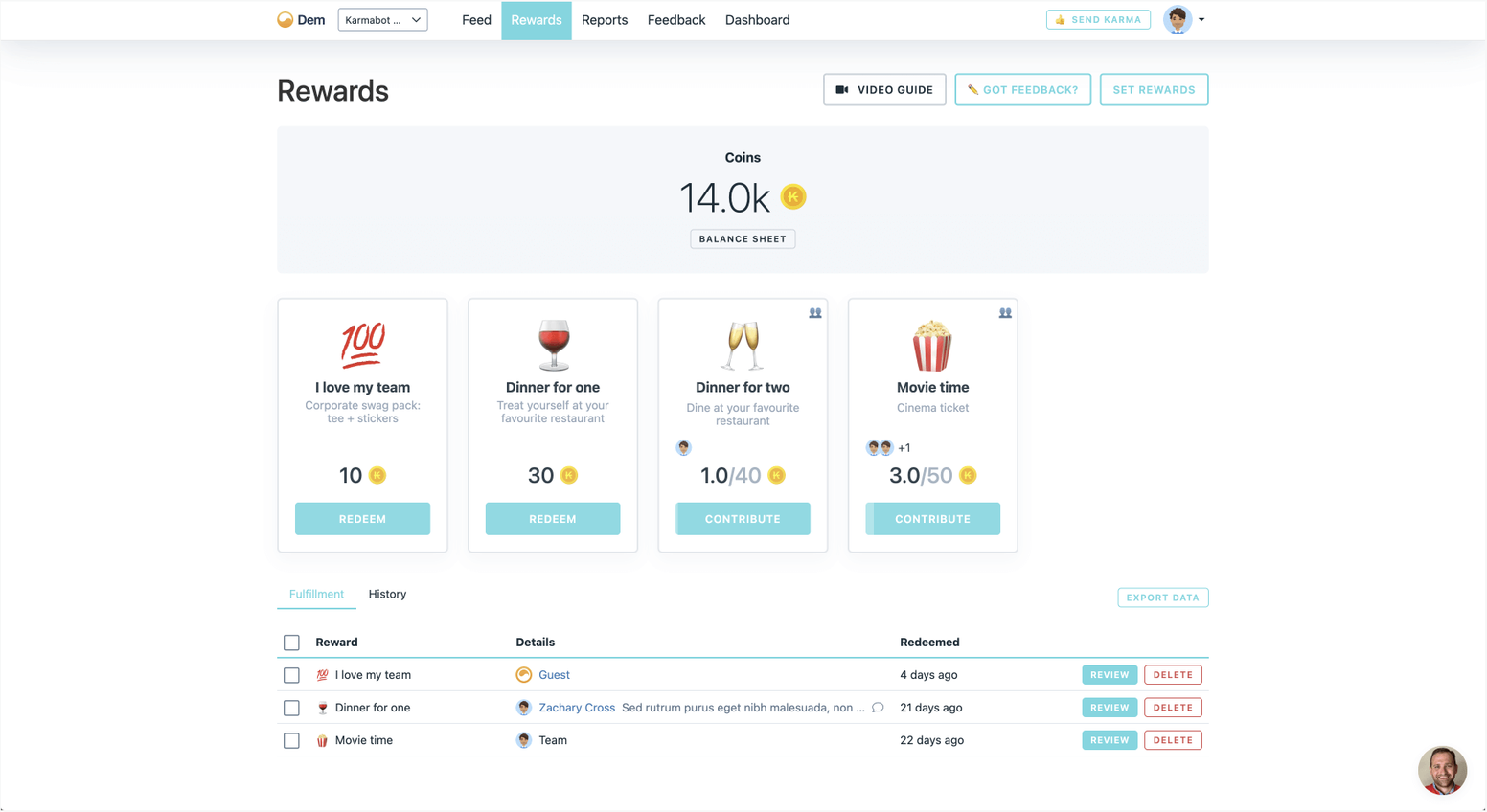Awardco Competitors: Karma