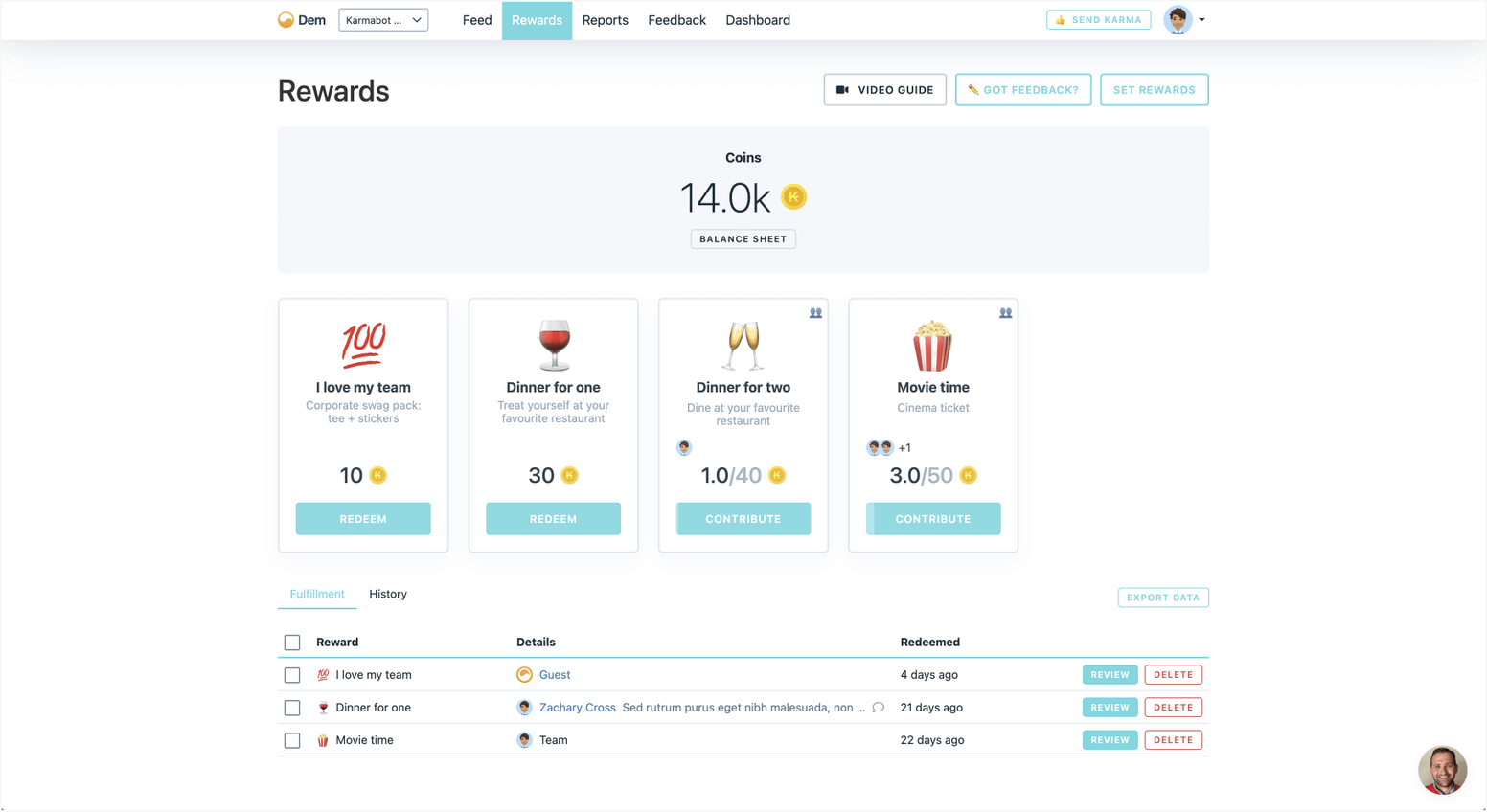Awardco Competitors: Karma