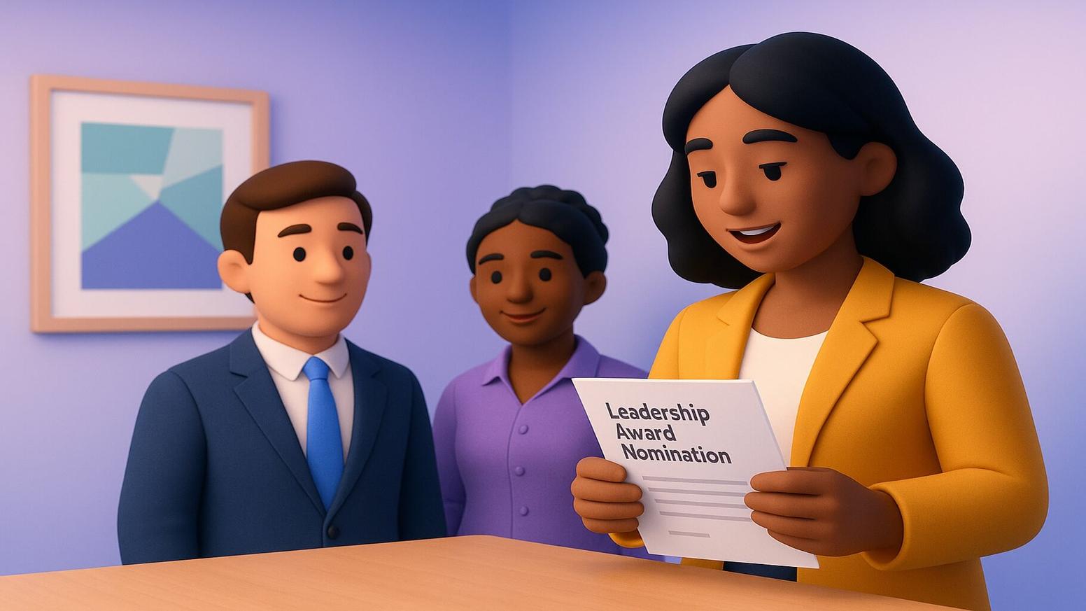 Nomination form examples for leadership awards