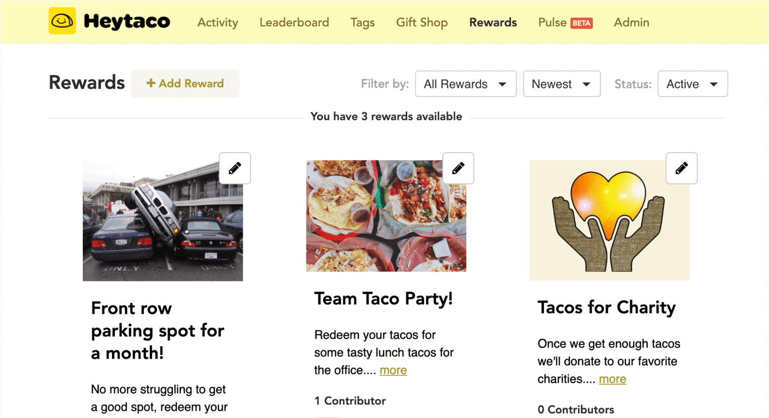 Bonusly Competitors: HeyTaco