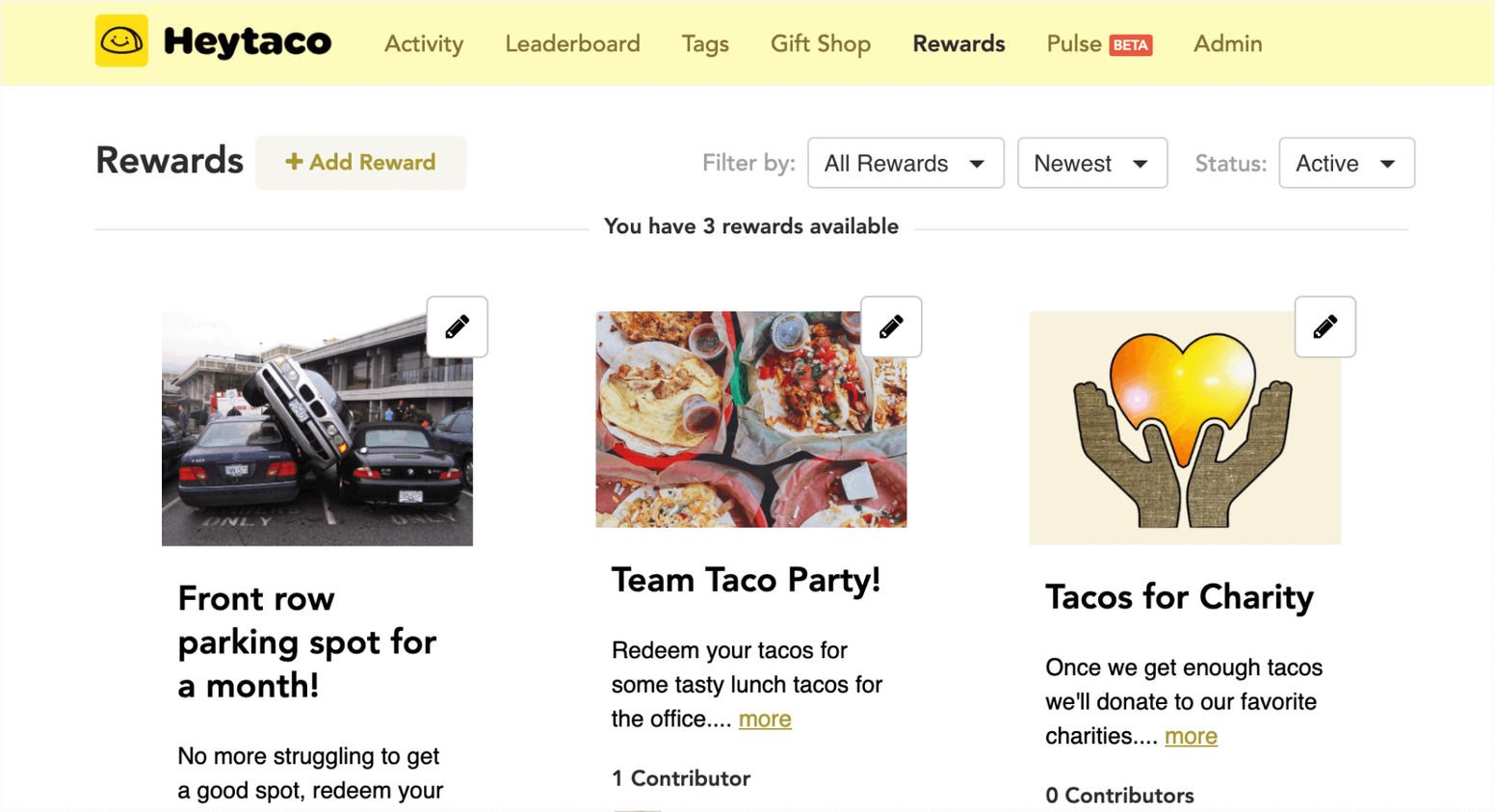 Bonusly Competitors: HeyTaco