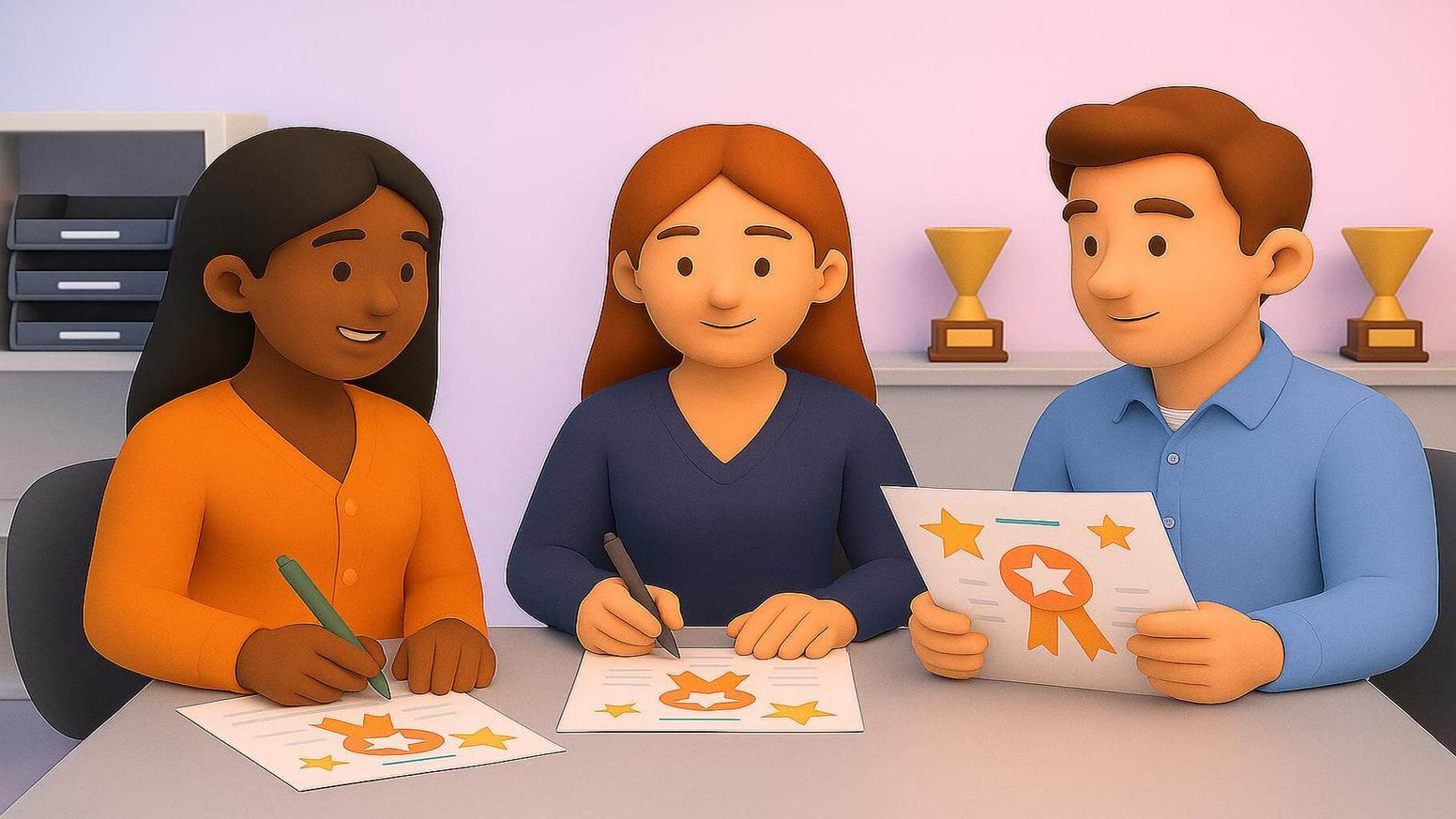 Employee of the month nomination example responses using forms