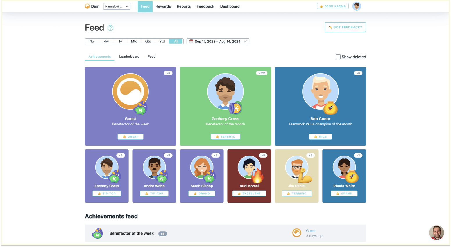 Karma peer recognition bot