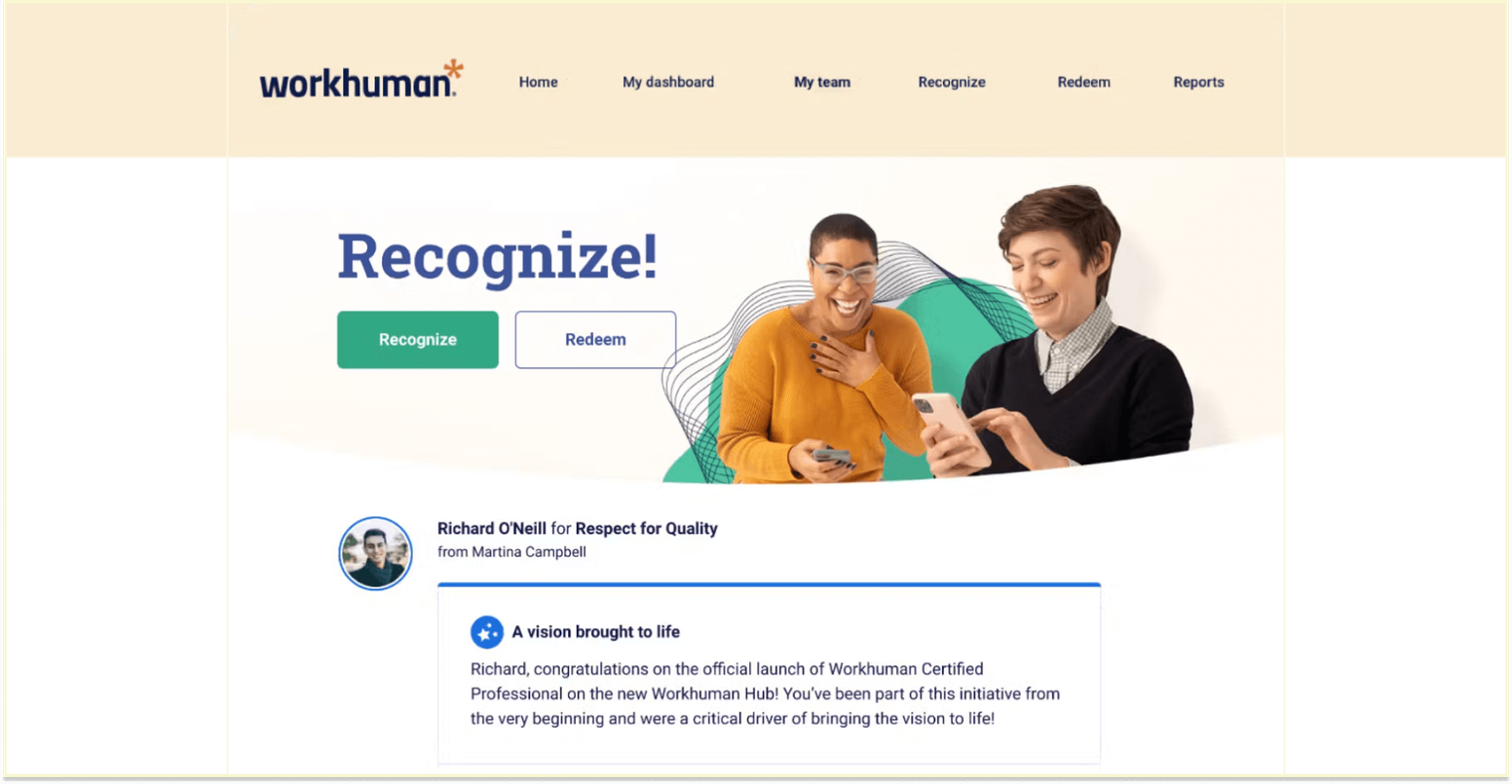 Workhuman vs. WorkTango: Workhuman Platform