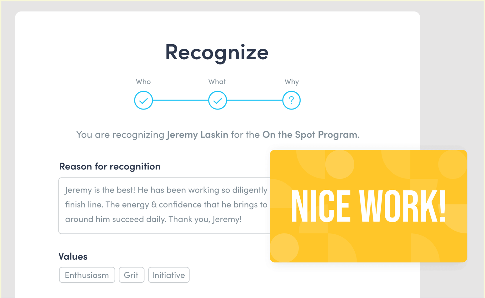 Awardco vs. Motivosity: Awardco recognition feed