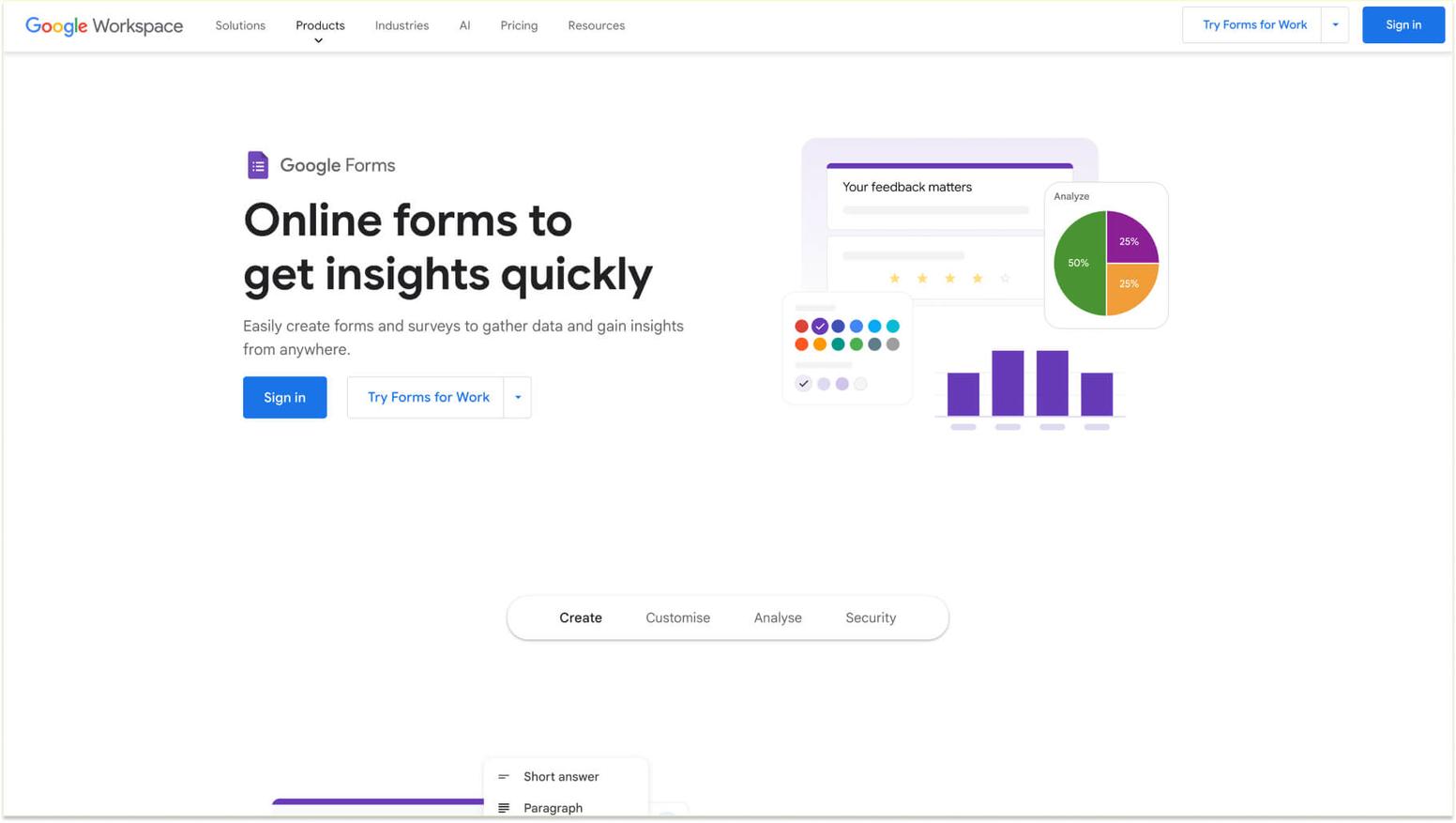 Budget-friendly employee engagement survey software for small businesses: Google Forms