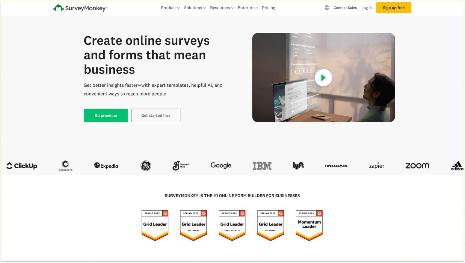 SurveyMonkey survey builder