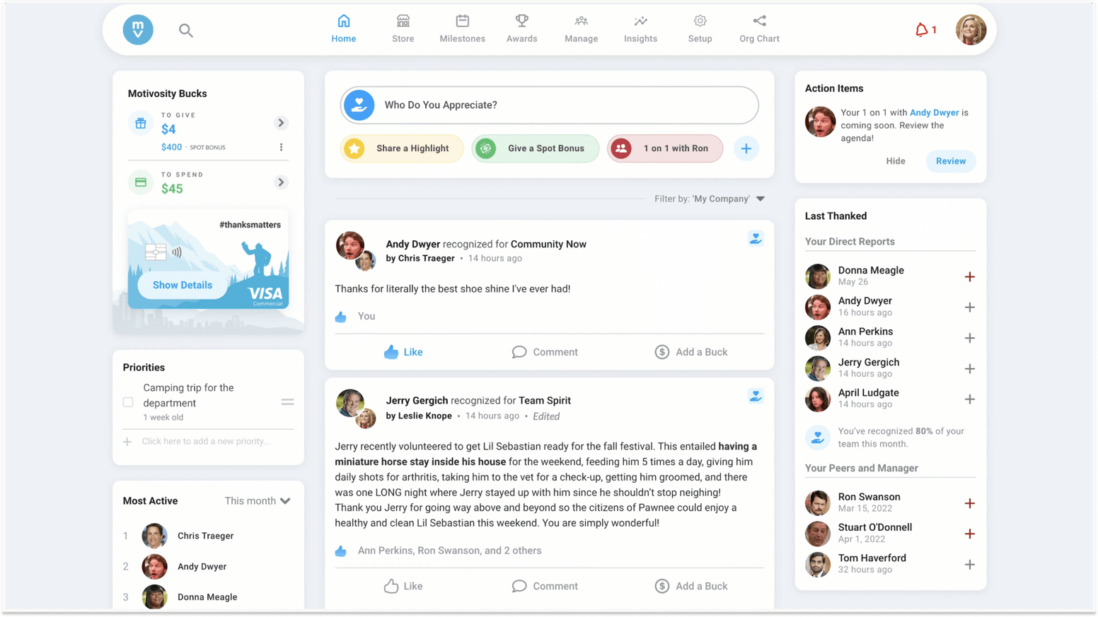 Top Employee Engagement Software: Motivosity