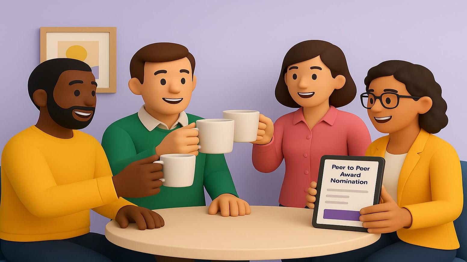 Peer to peer recognition ideas with nomination form